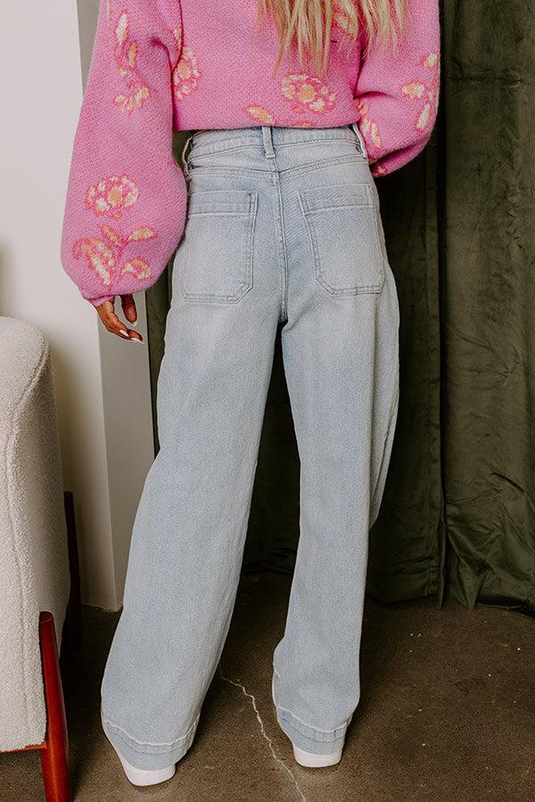 Just USA Donna High Waist Cargo Pants In Light Wash Product Image