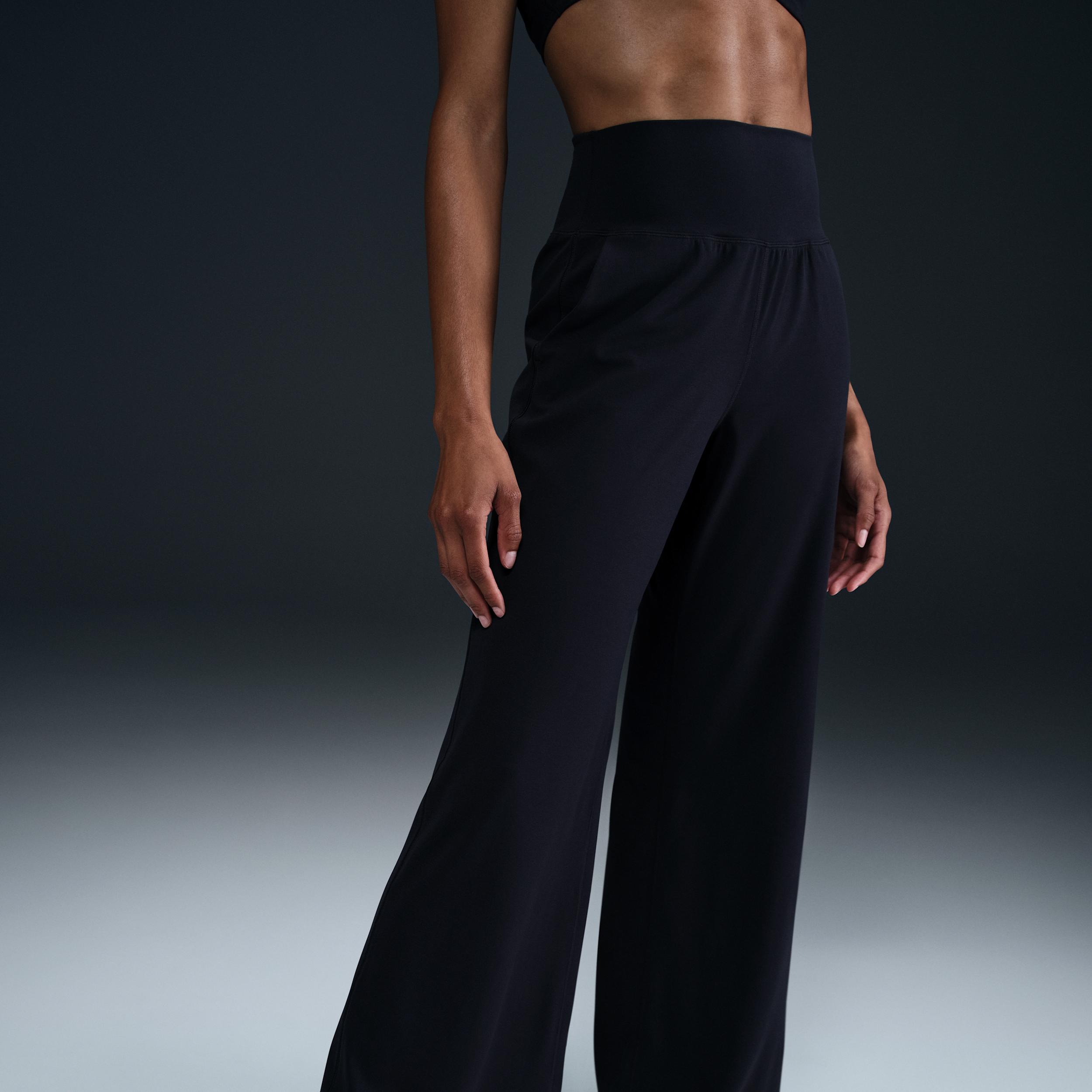 Nike Womens Zenvy Dri-FIT High-Waisted Wide-Leg Pants | HJ5360-010 Product Image