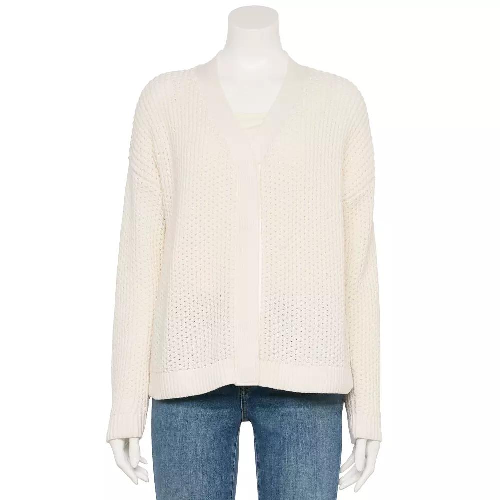 Women's Sonoma Goods For Life® Adaptive Close Front Cardigan, Size: XS, Polar Beige Product Image