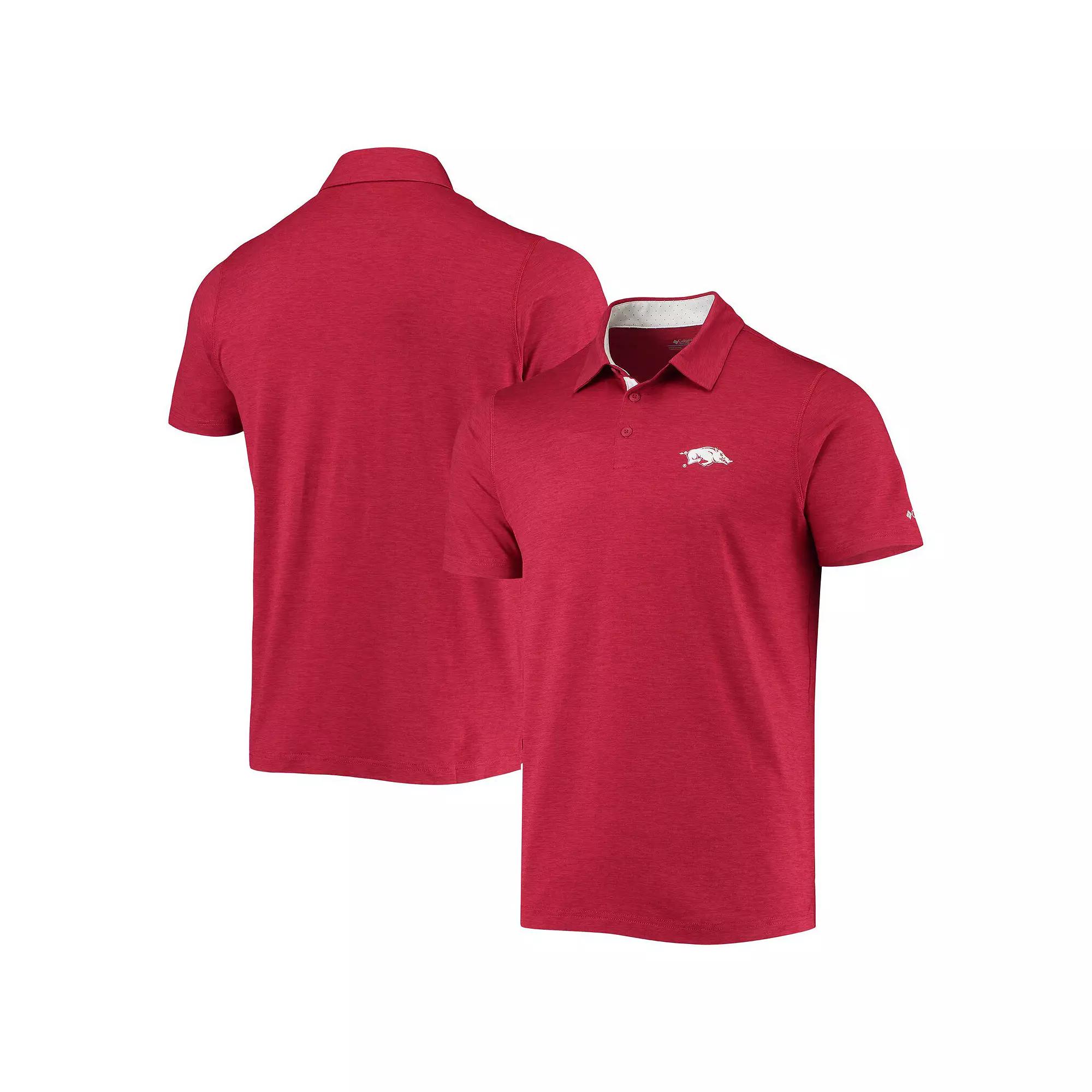 Men's Columbia Cardinal Arkansas Razorbacks Tech Trail Omni-Shade Polo,  Product Image