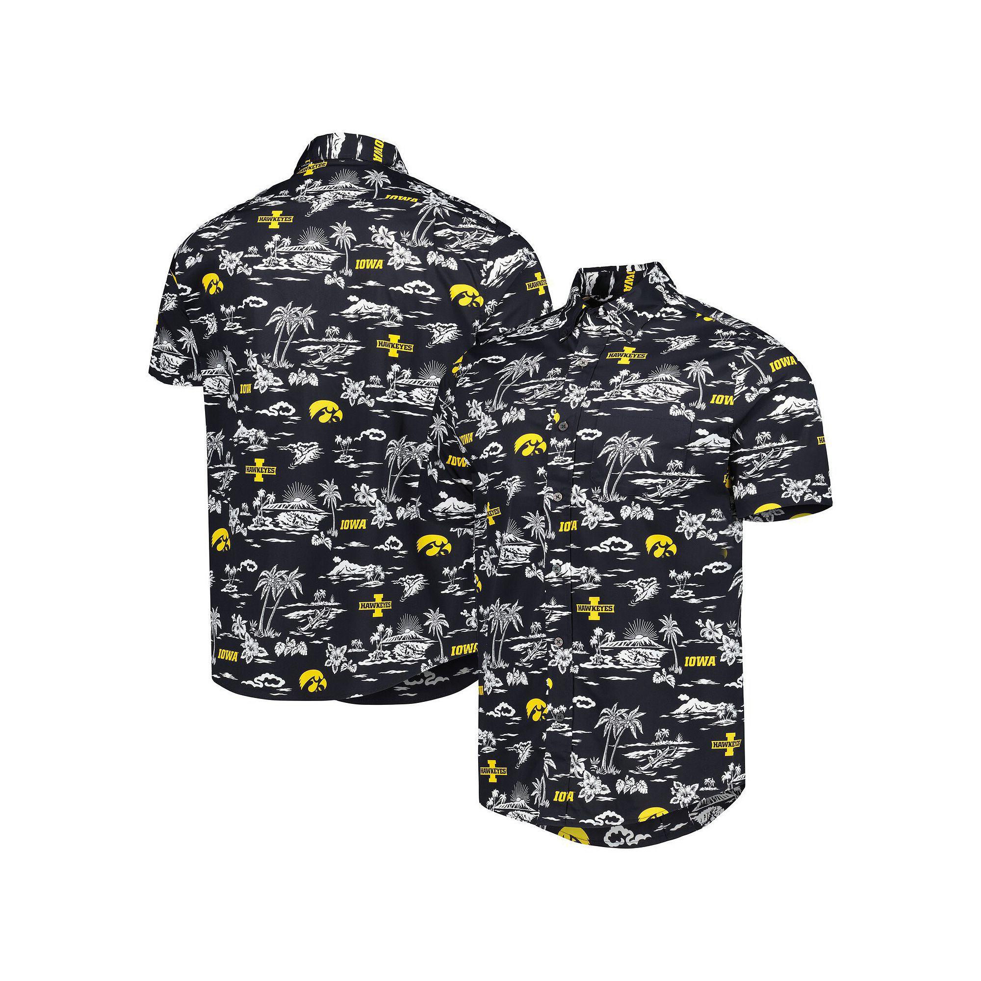 Men's Reyn Spooner Black Iowa Hawkeyes Performance Button-Down Shirt, Size: Medium Product Image