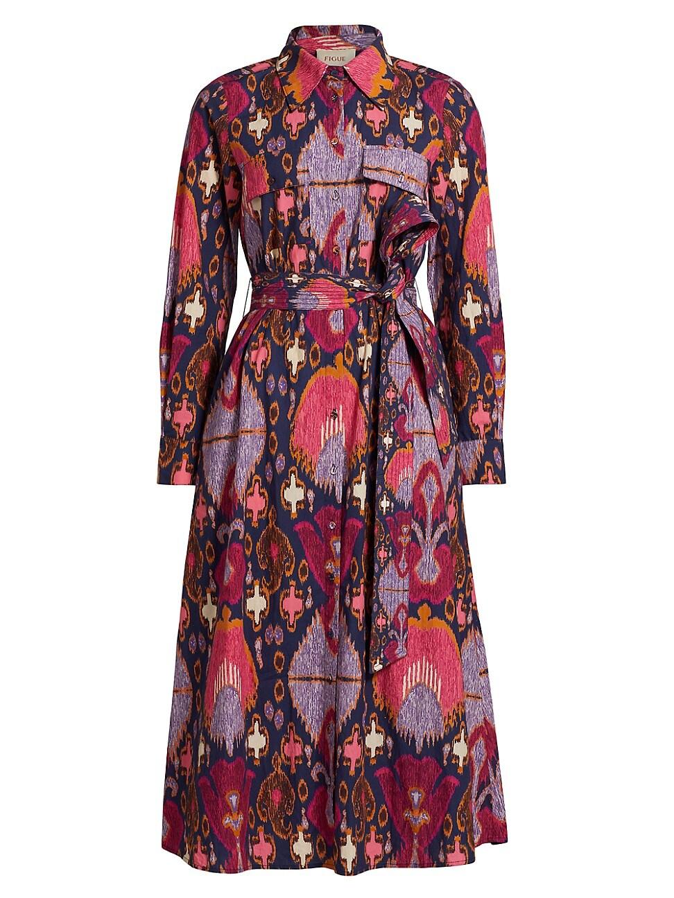 Womens Bassa Printed Midi Shirtdress Product Image