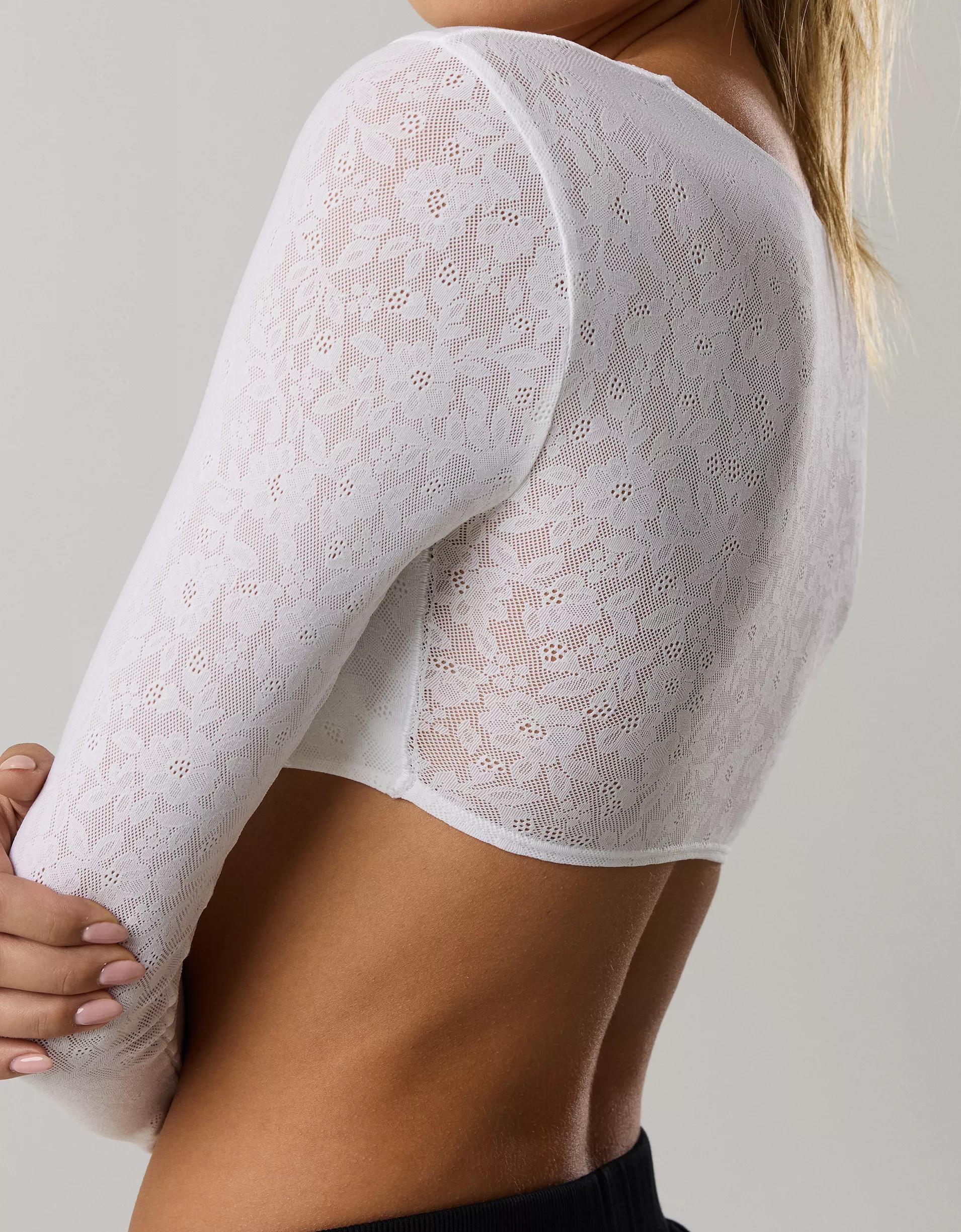 OFFLINE By Aerie Real Me Lace Long Sleeve Bra Top Product Image