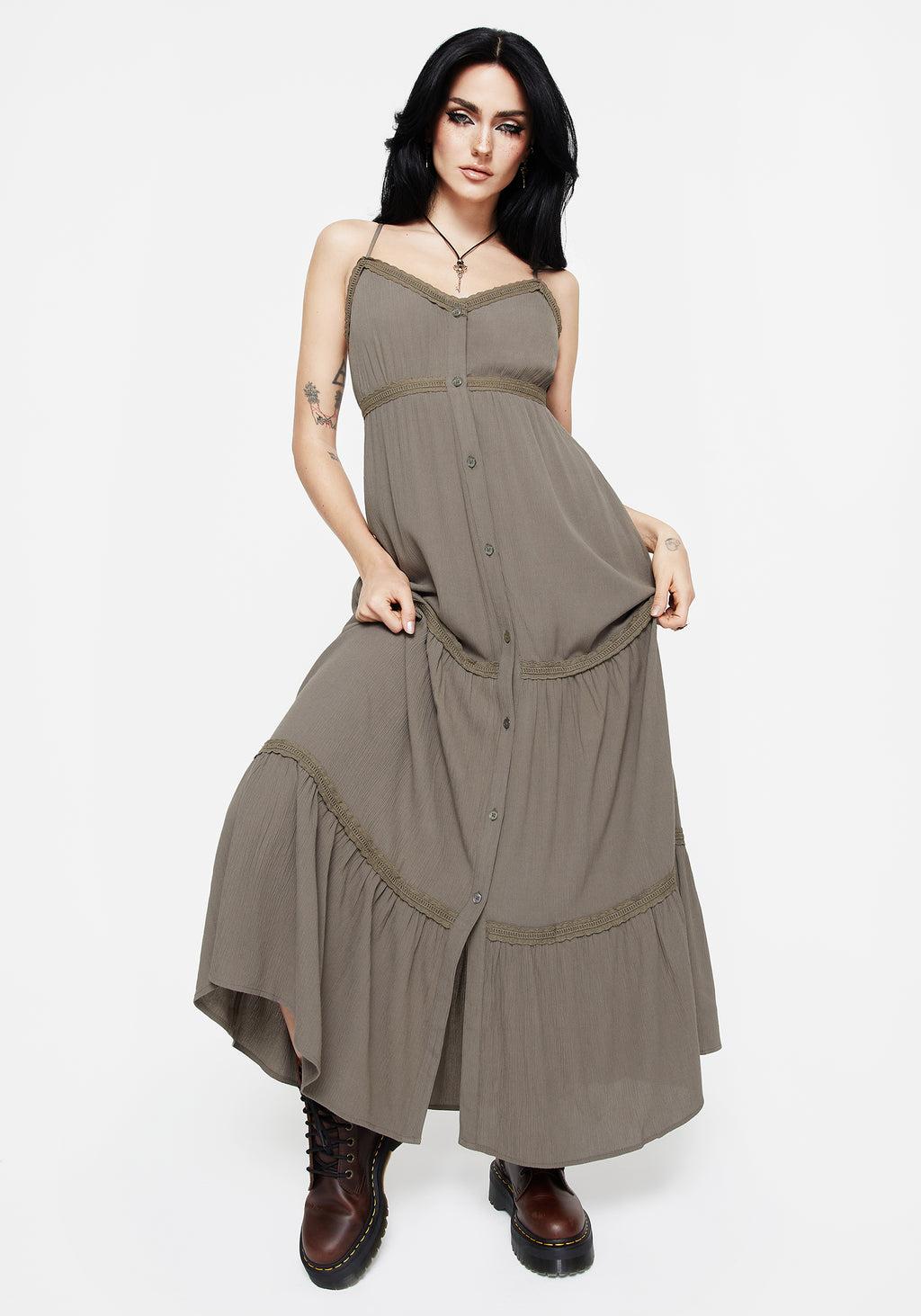 Sara Tiered Lace Maxi Cami Dress Product Image