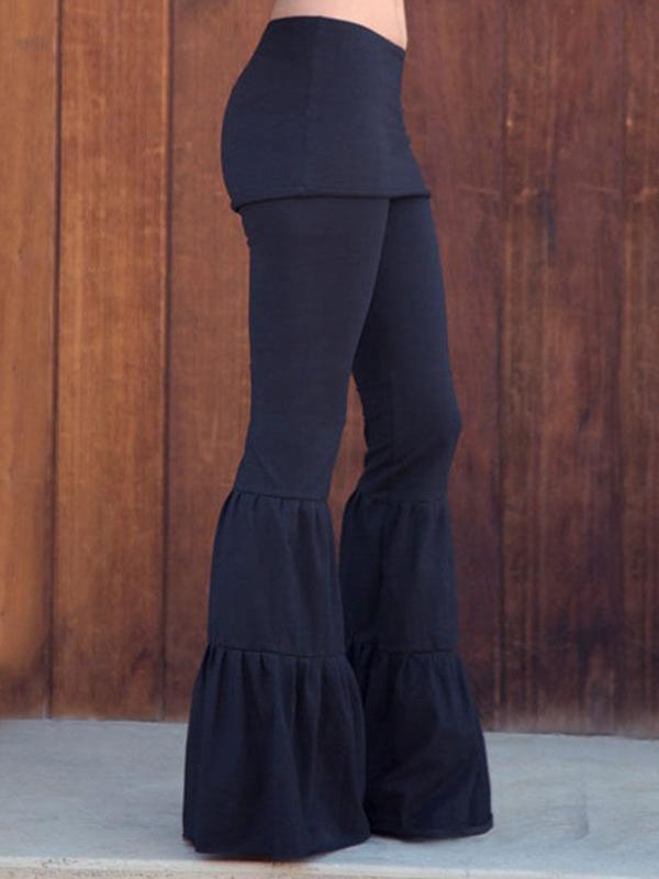 Multi Layered Splice Flare Leg Pants Product Image