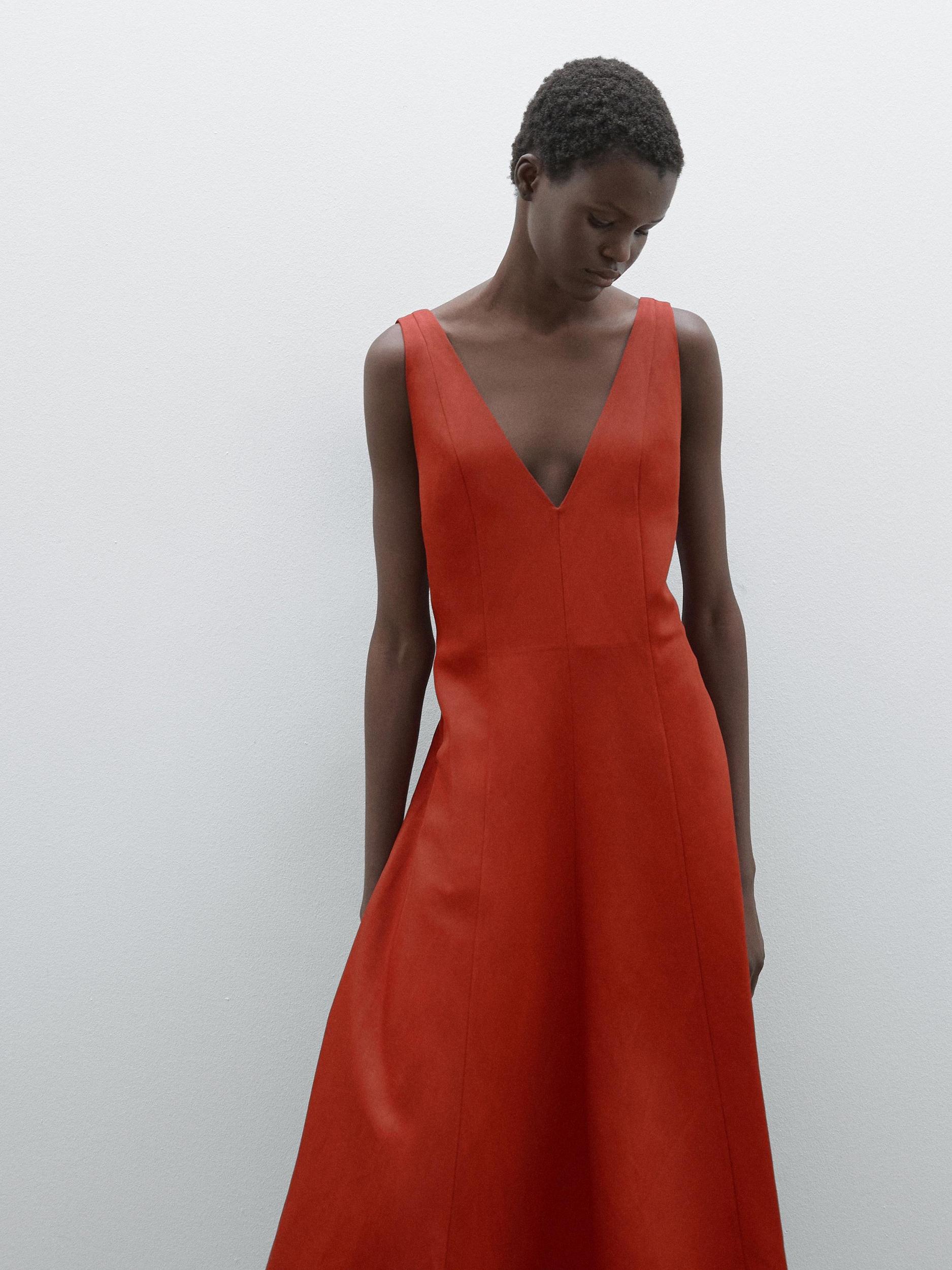 Long flowing flounce dress Product Image