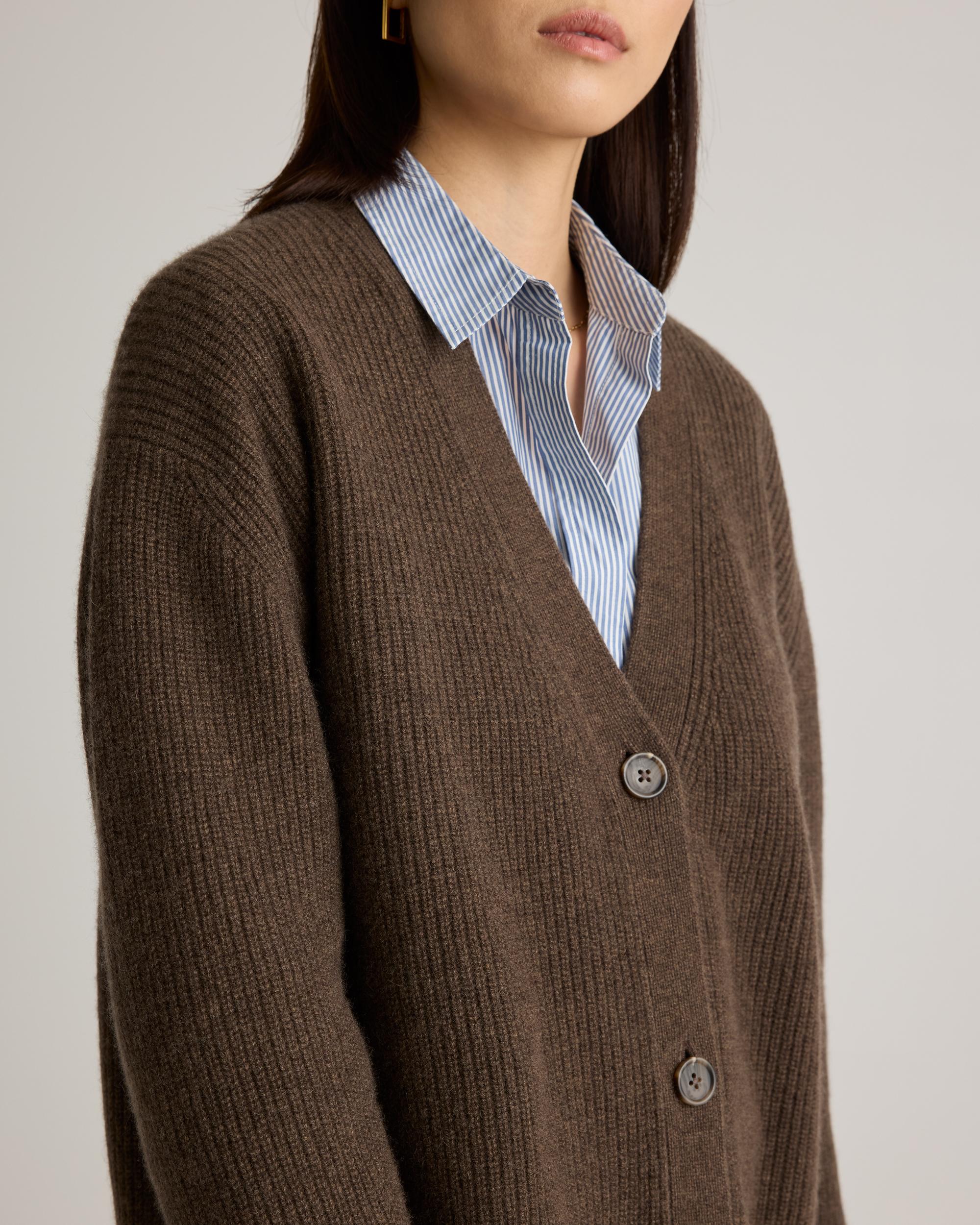 Quince | Women's Mongolian Cashmere Oversized Boyfriend Cardigan Sweater Size XL Product Image