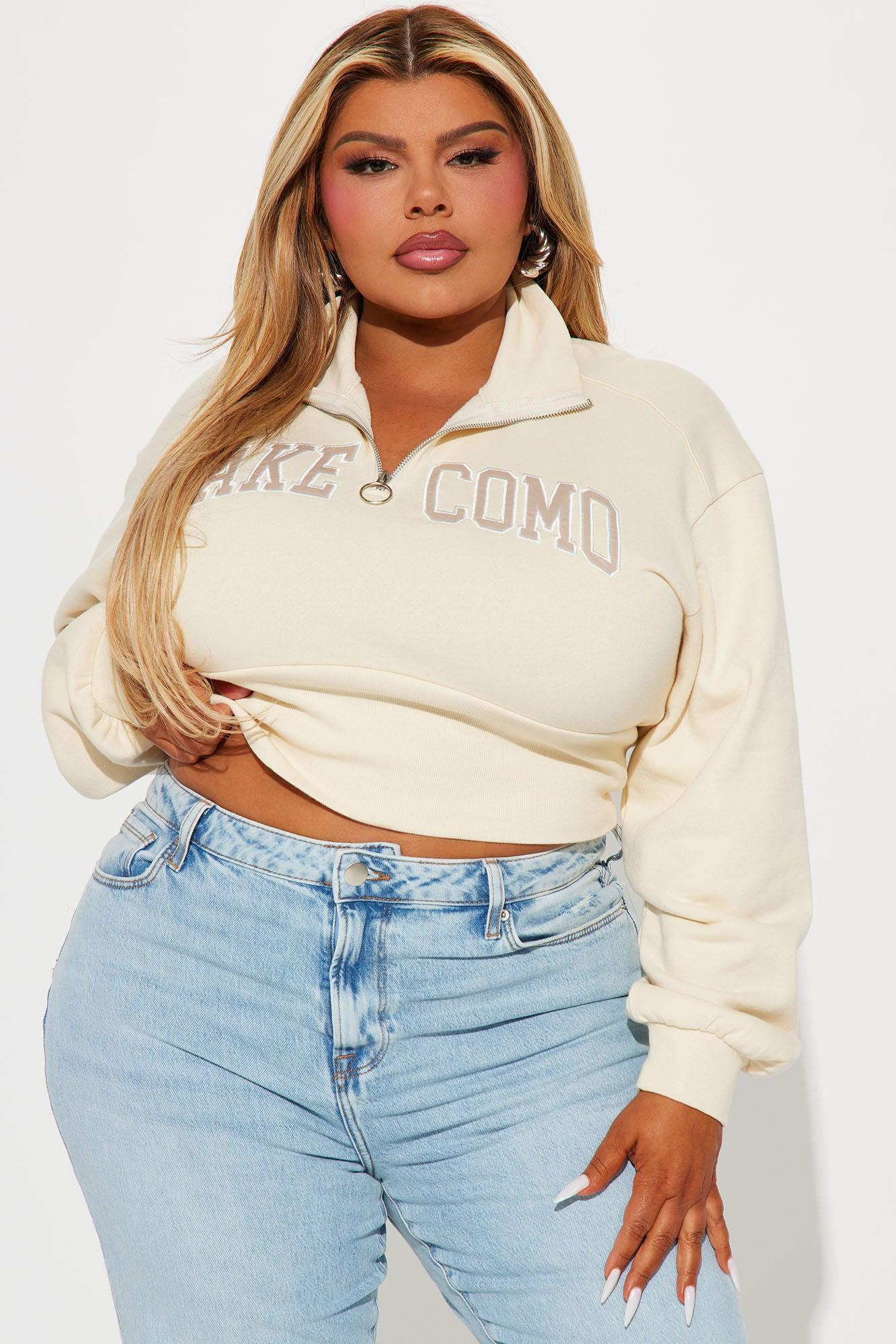 Lake Como Quarter Zip Sweatshirt - Taupe Product Image