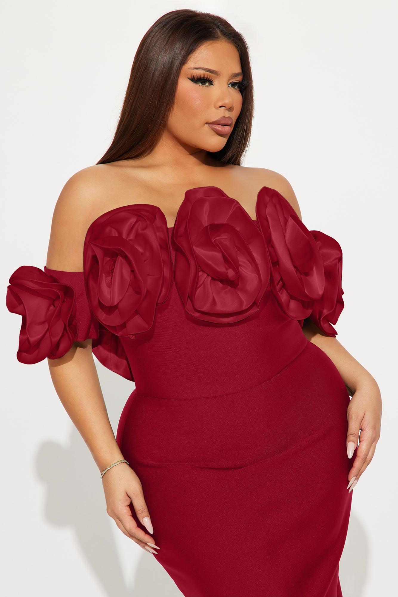 Rosetta Bandage Gown - Red Female Product Image
