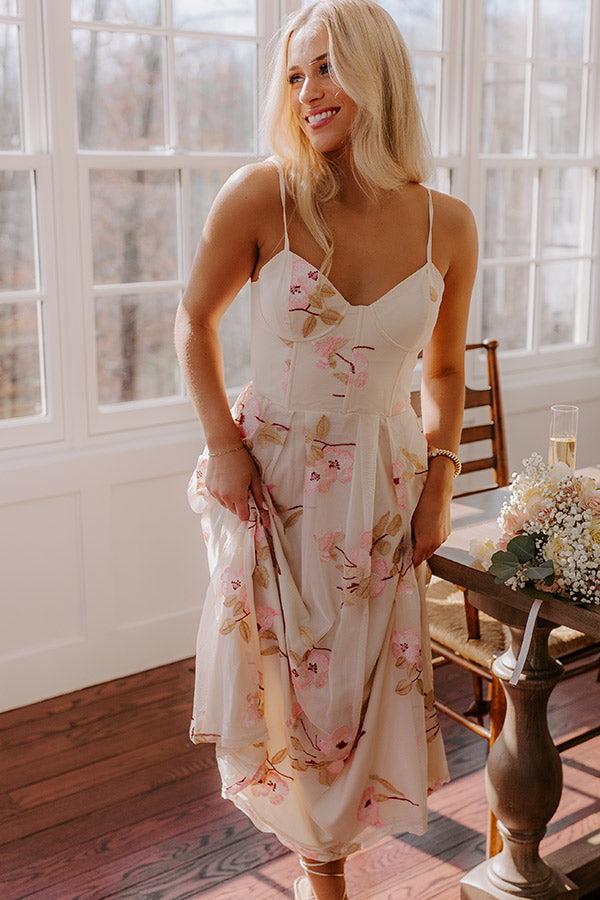 Serene Gardens Embroidered Midi Dress Product Image