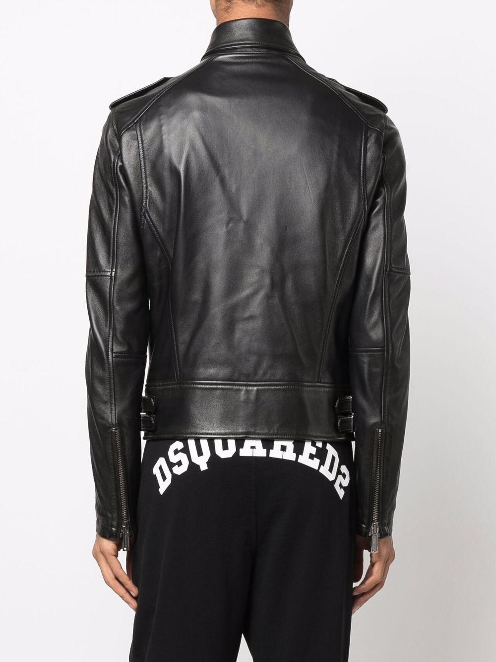 leather biker jacket Product Image