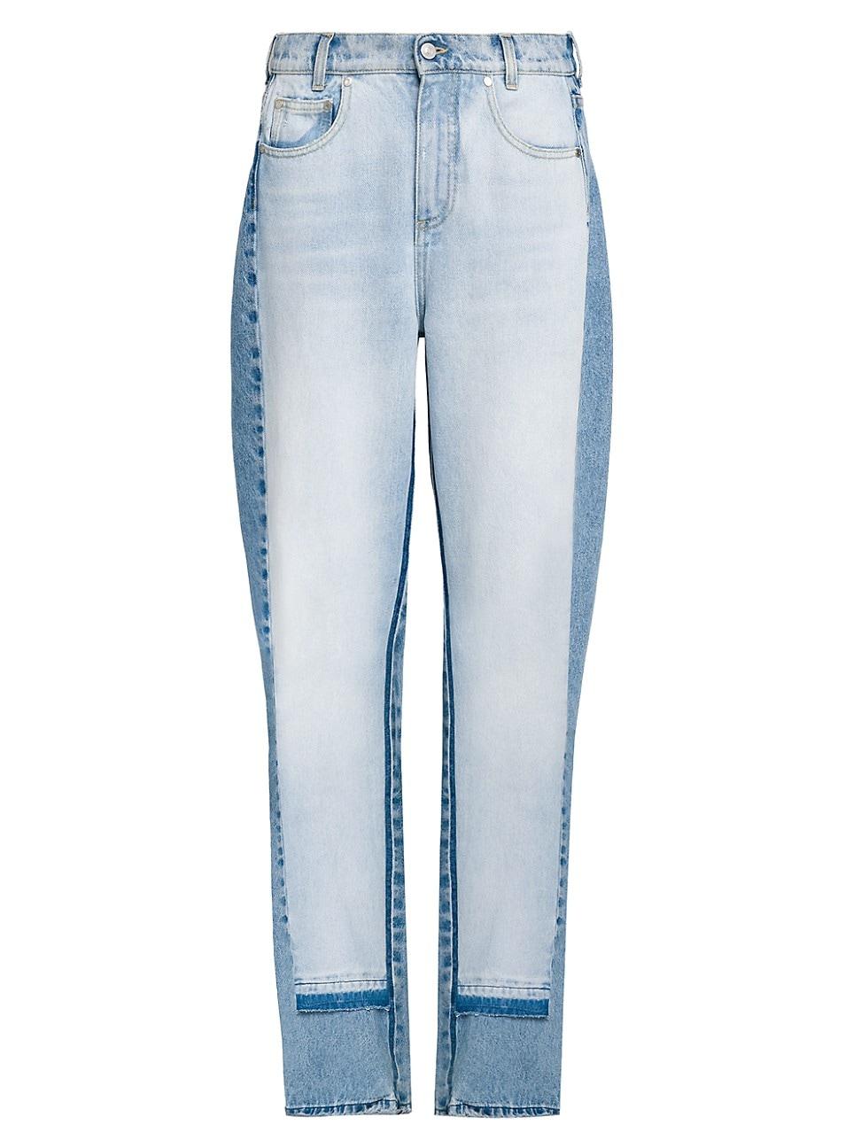 Womens Mixed Denim Jeans Product Image