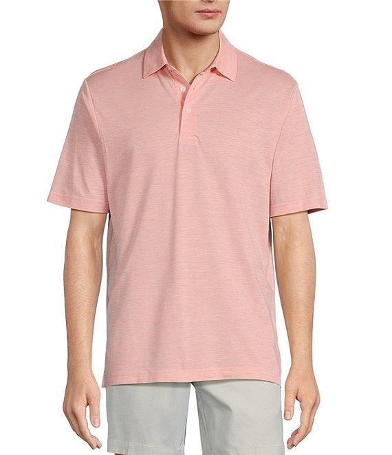 Roundtree & Yorke Performance Short Sleeve Jacquard Polo Shirt Product Image