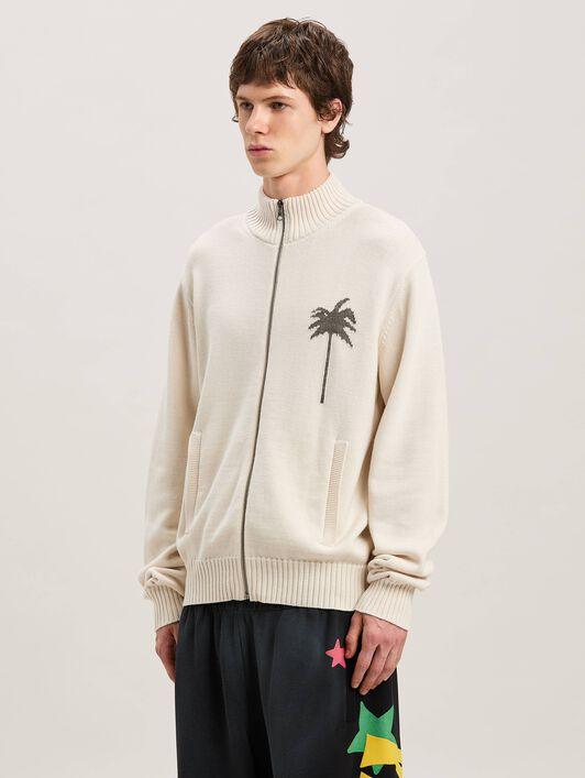 PALMS KNIT TRACK TOP OFF WHITE - GREY ME Product Image