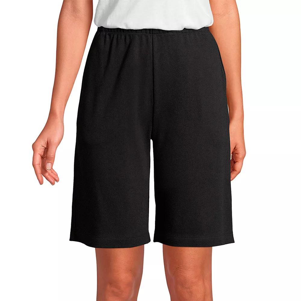 Petite Lands' End Sport Knit Pull-On Shorts, Women's,  Product Image