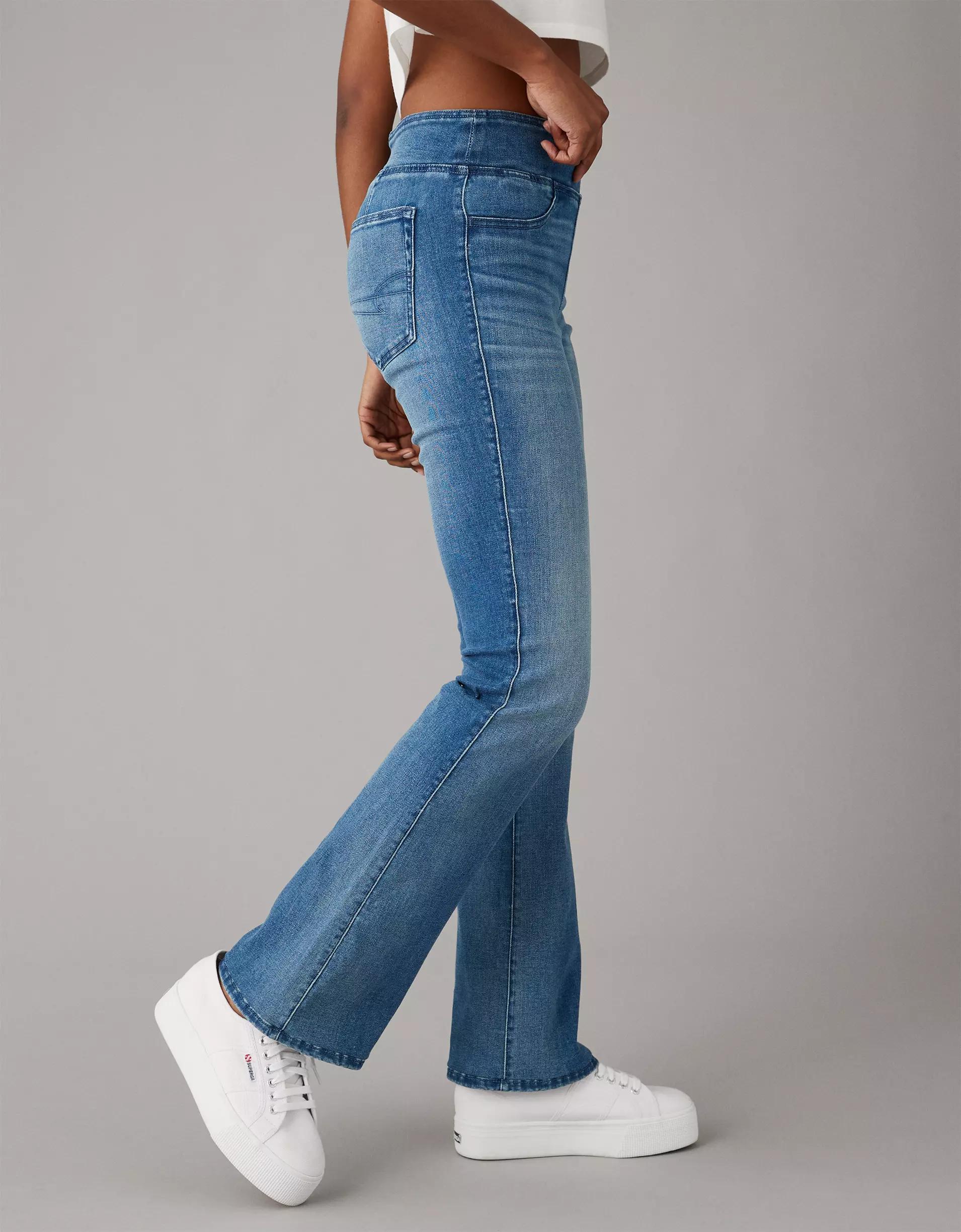 AE Luxe Pull-On High-Waisted Kick Bootcut Jean Product Image