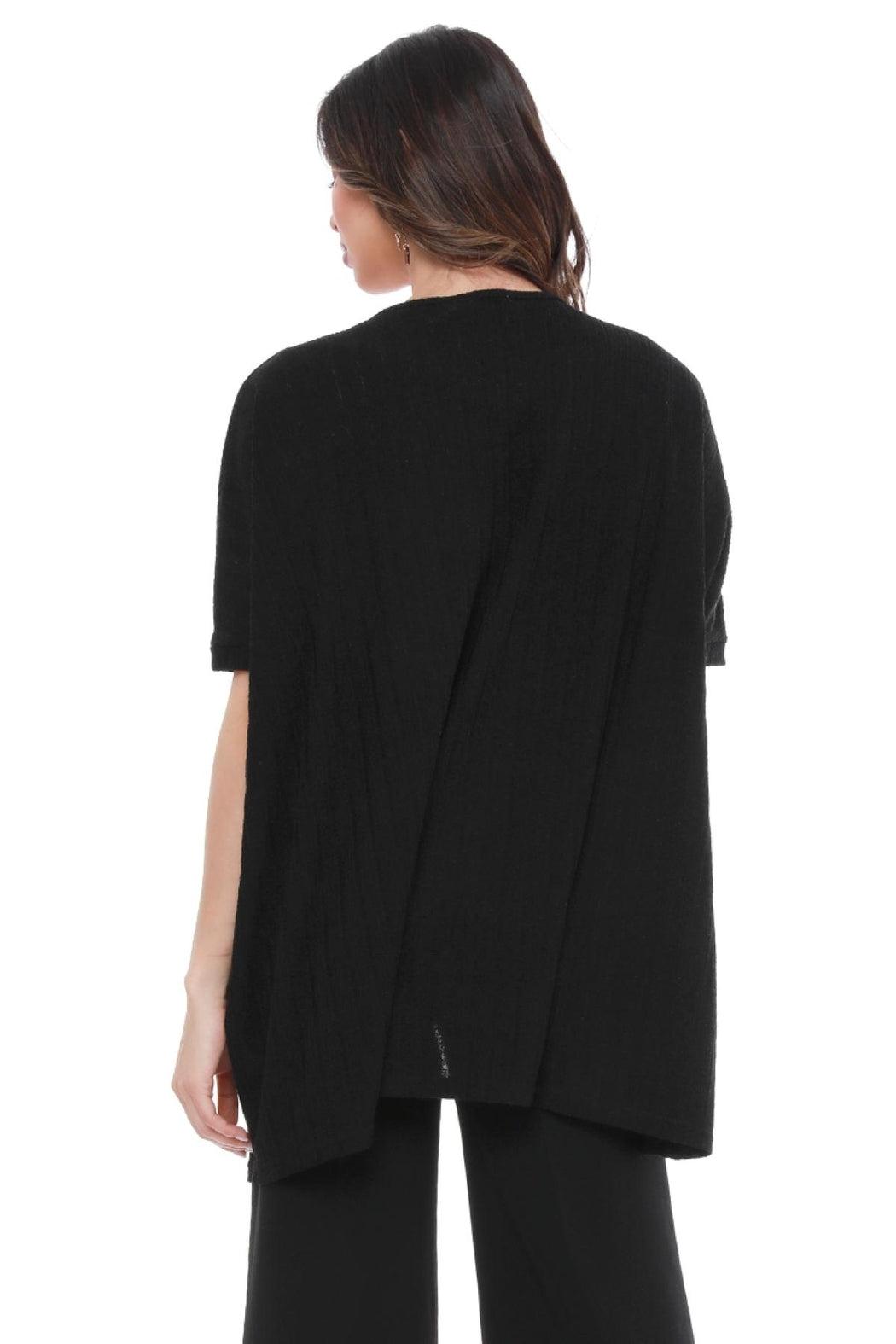 Black Short Sleeve Sweater Product Image