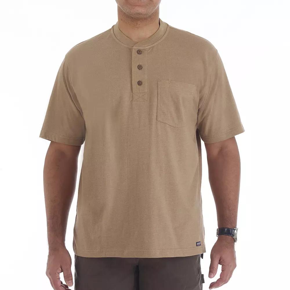 Mens Smiths Workwear Henley Khaki Grey Product Image