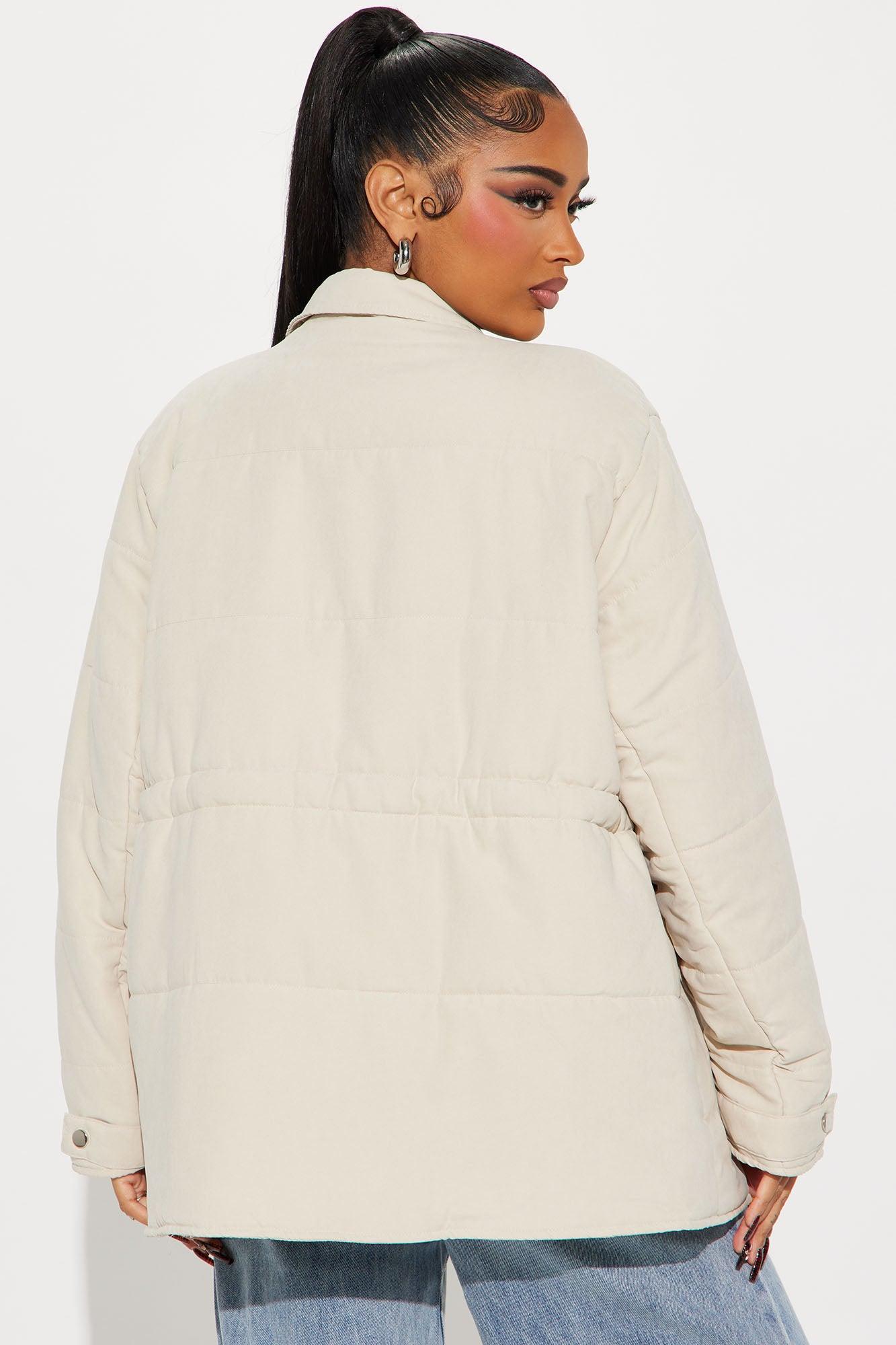 Show Love Puffer Jacket - Cream Product Image