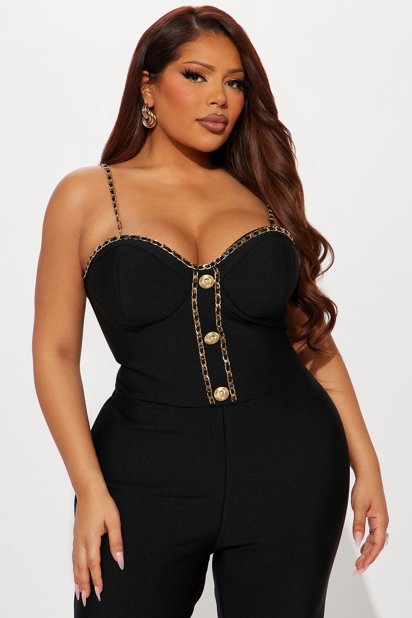 Get To The Point Bandage Jumpsuit - Black Female Product Image