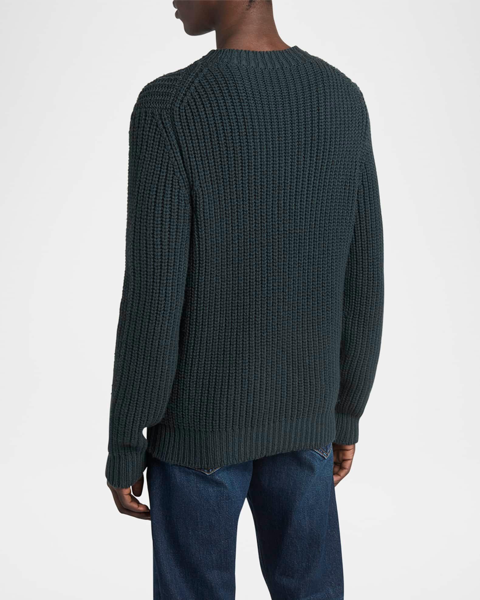 Men's Cashmere and Wool Half-Stitch Crewneck Sweater Product Image