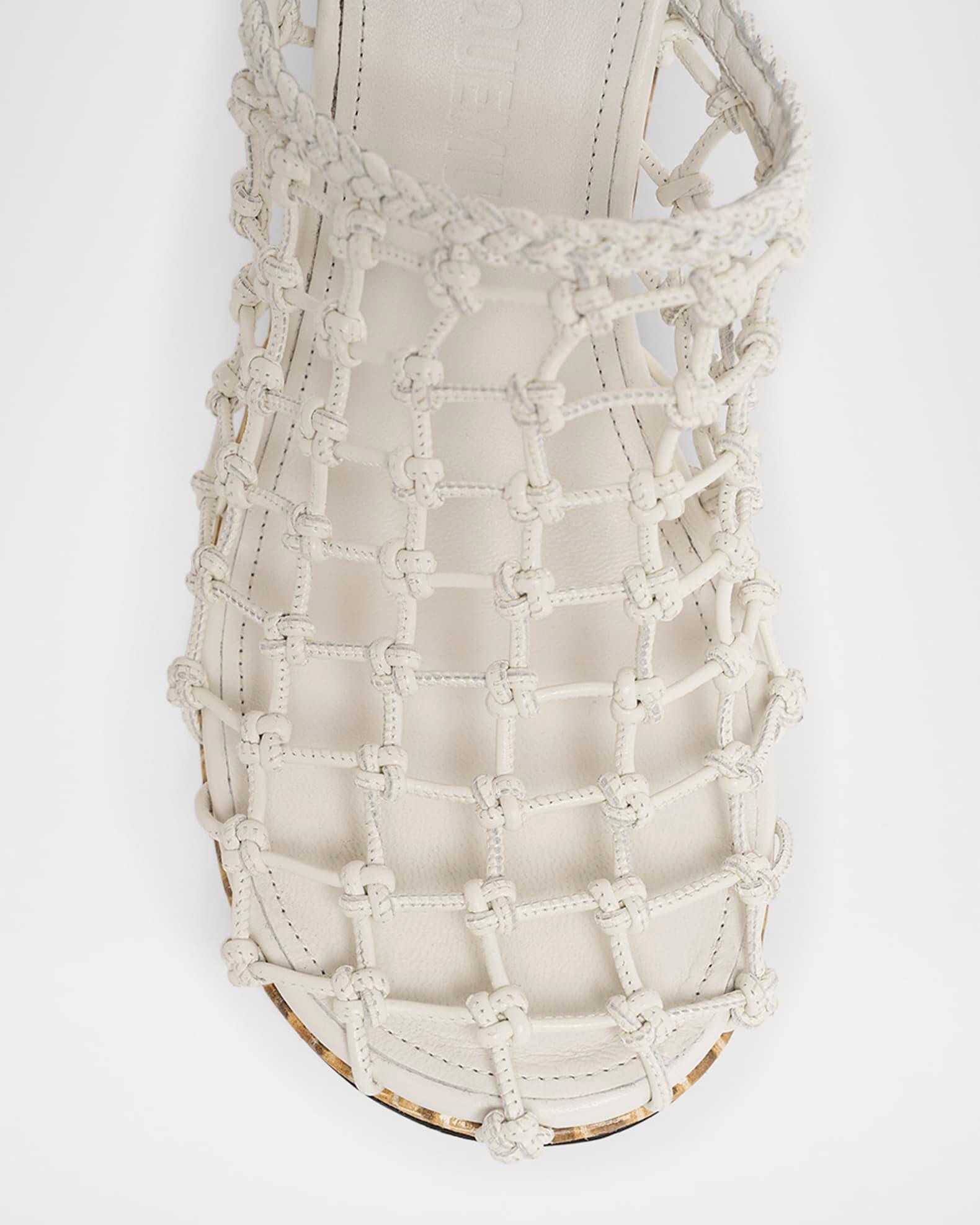 Les Doubles Snake-Print Tresses Wedge Mules Product Image