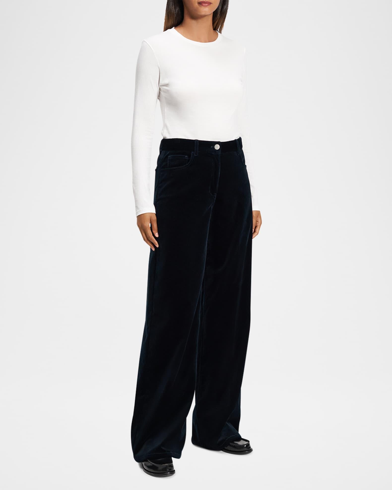 Relaxed Straight Velvet Jeans Product Image