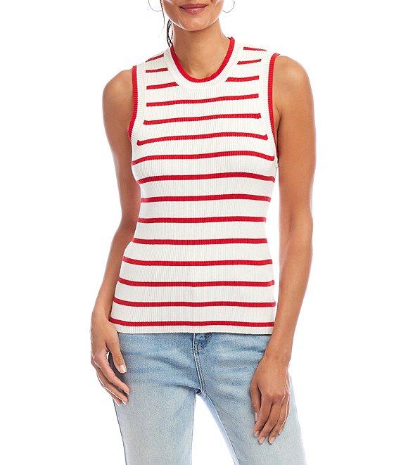 Karen Kane Stripe Ribbed Knit Tank Product Image