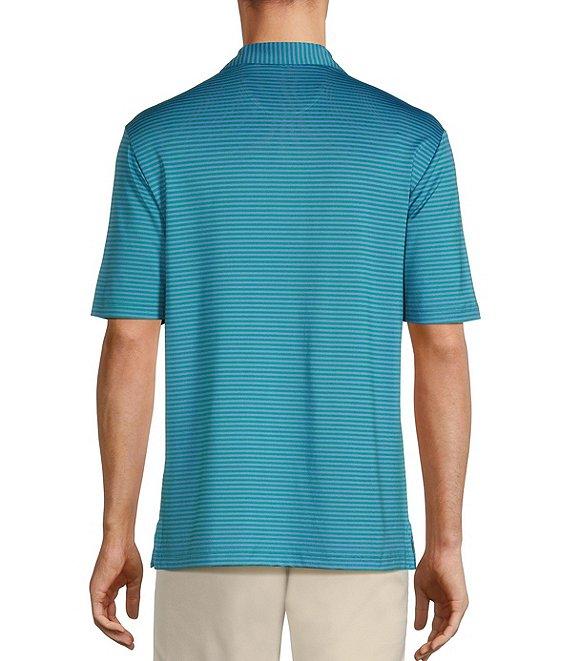 Roundtree & Yorke Performance Stripe Polo Shirt Product Image