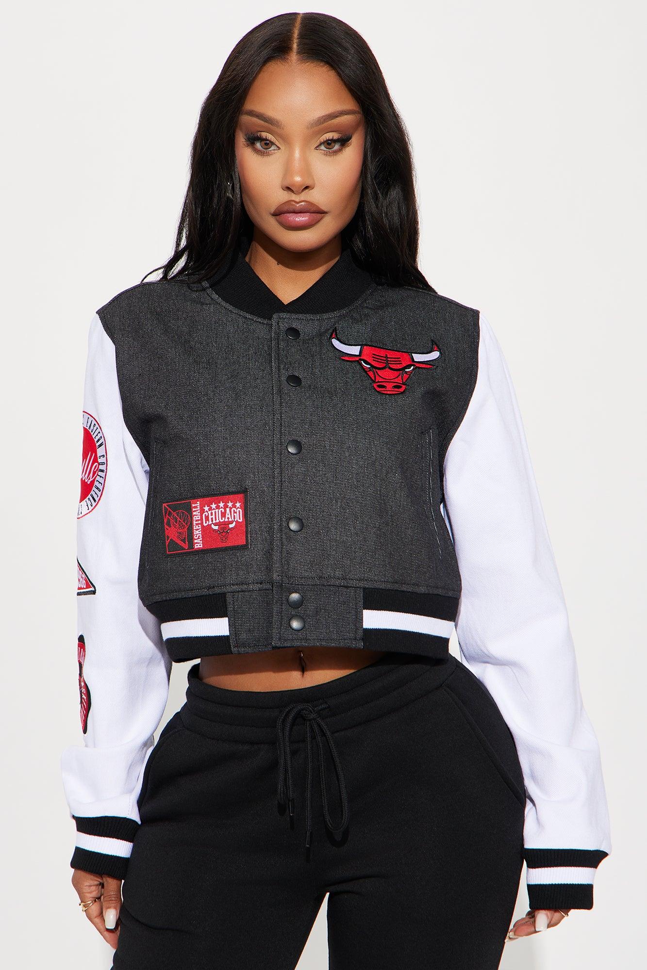 Bulls Home Game Jacket - Black Wash Female Product Image
