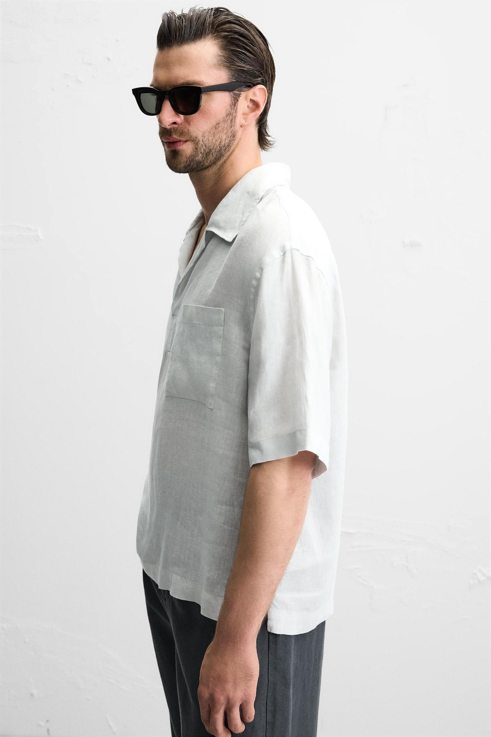 100% LINEN POLO SHIRT Product Image