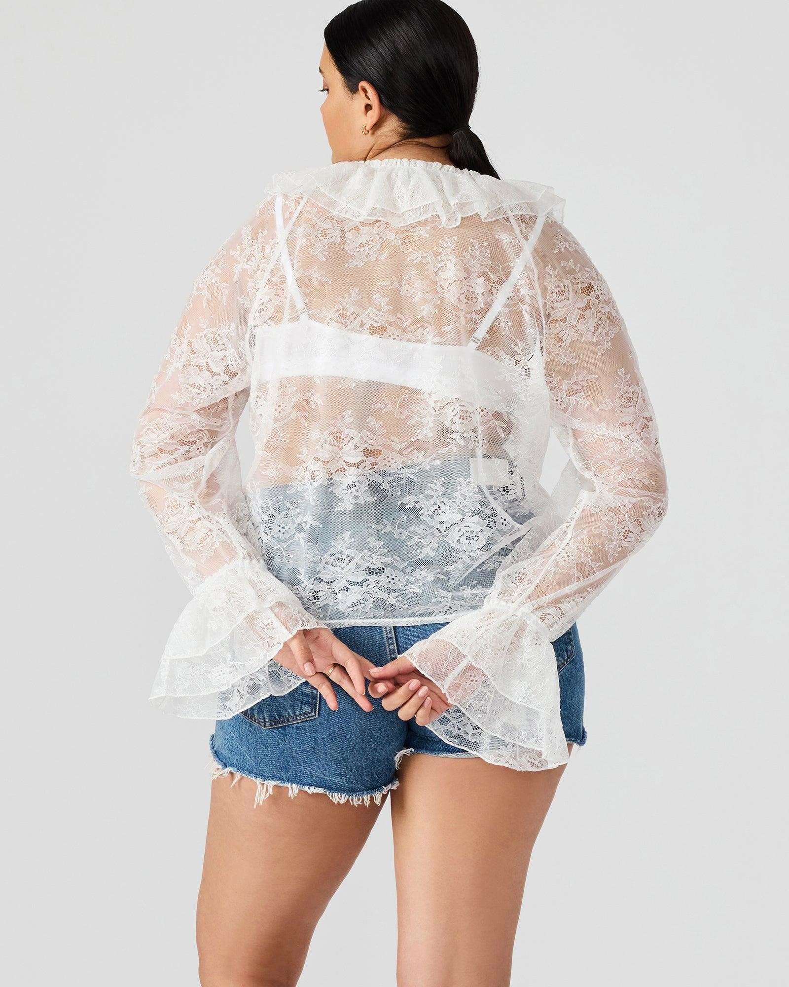 HAMPTON LACE BLOUSE WHITE Female Product Image