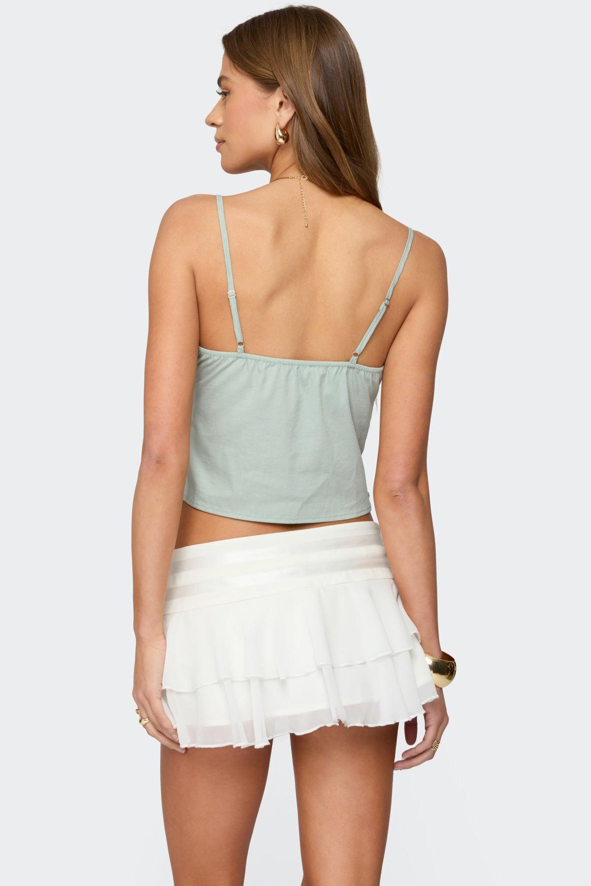 Sequin & Bead Woven Tank Top Product Image