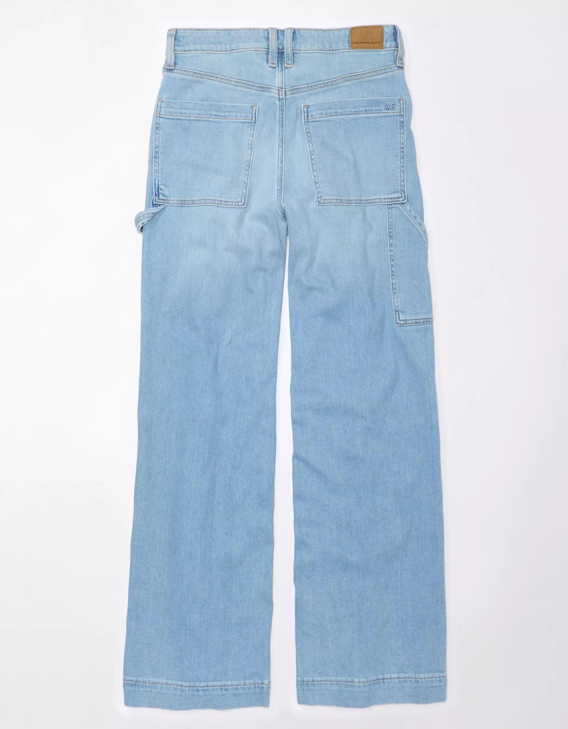 AE Dreamy Drape Stretch Super High-Waisted Baggy Wide-Leg Jean Product Image