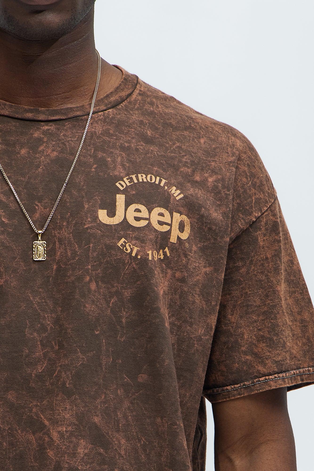 Jeep CJ7 Short Sleeve Tee - Brown Product Image