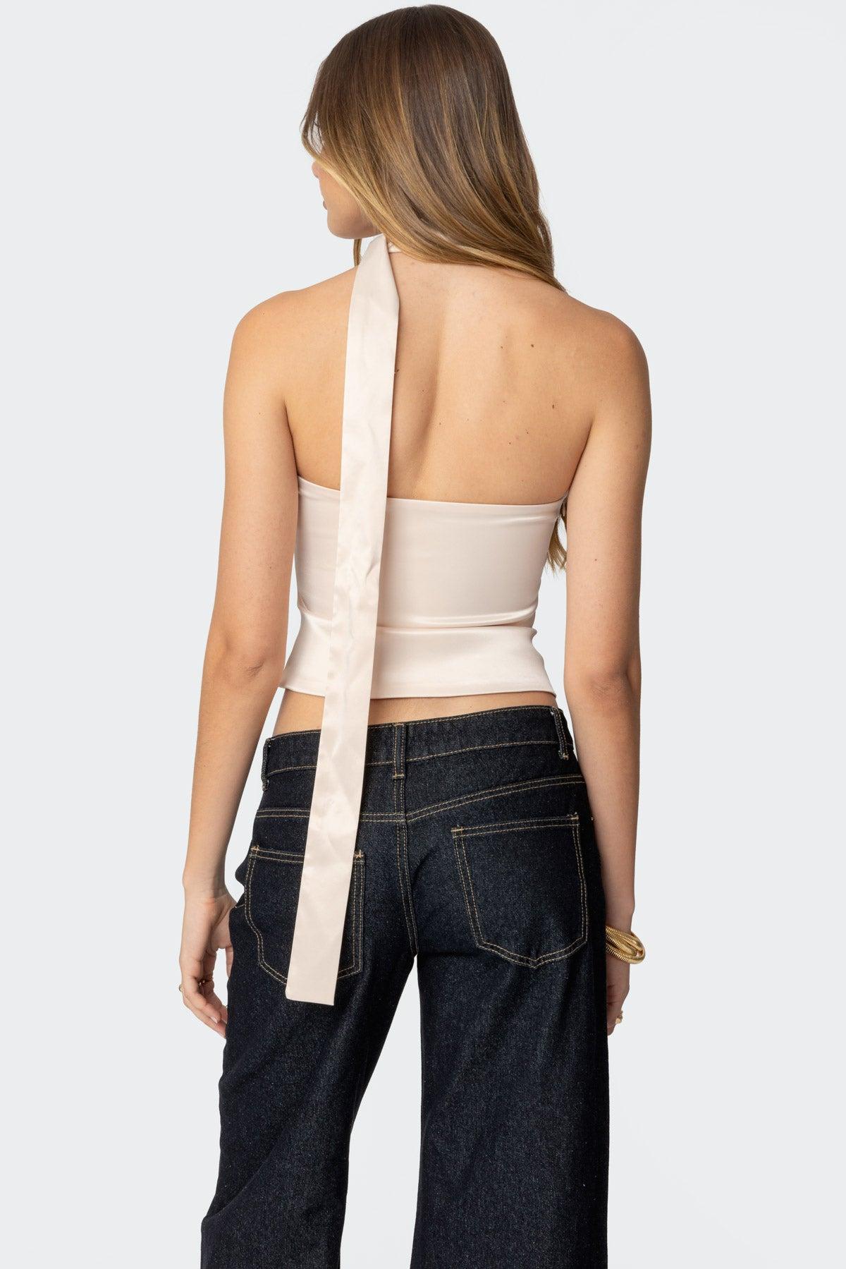 Strapless Two Piece Scarf Top Product Image