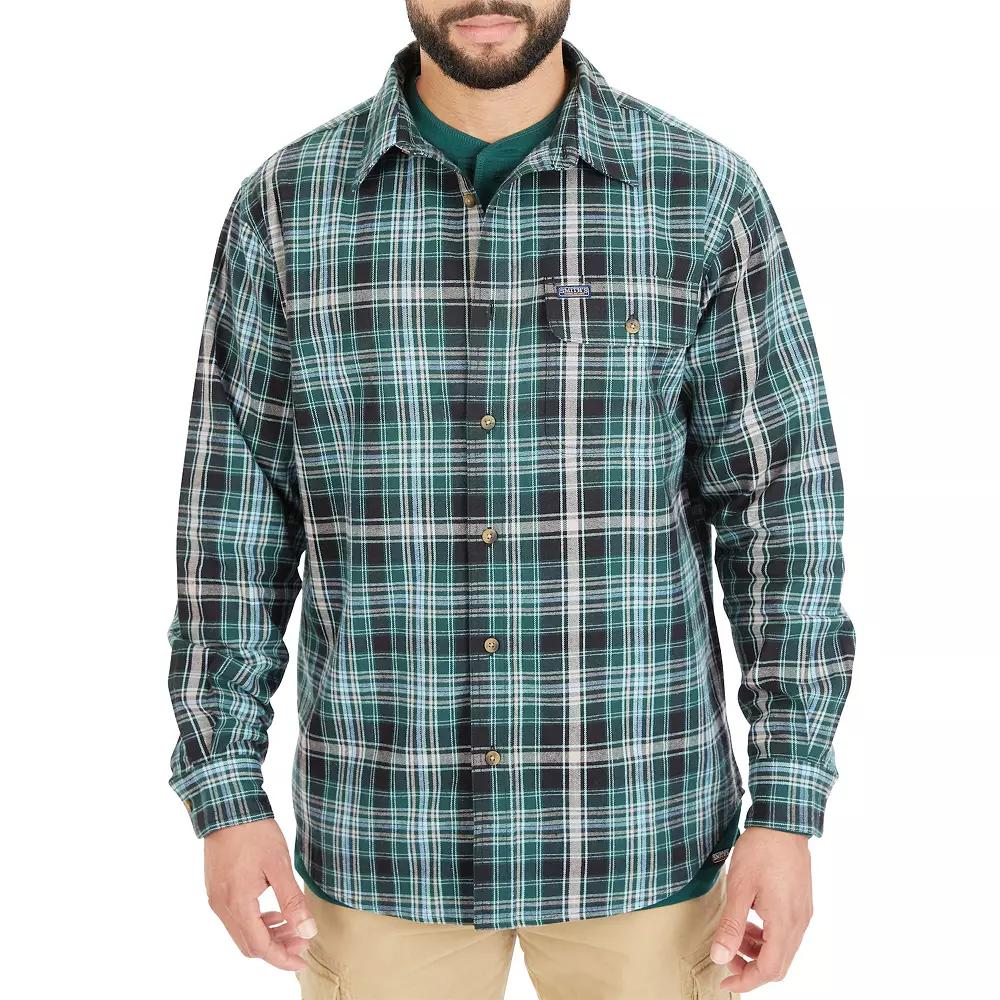 Men's Smith's Workwear Buffalo Plaid Flannel Button-Down Shirt,  Product Image