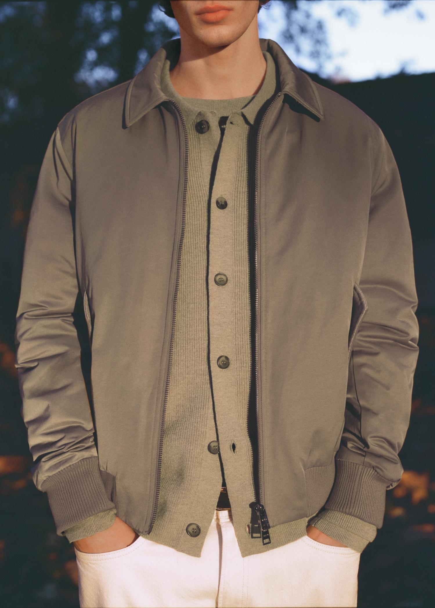 Quilted water repellent jacket - Men | MANGO USA Product Image