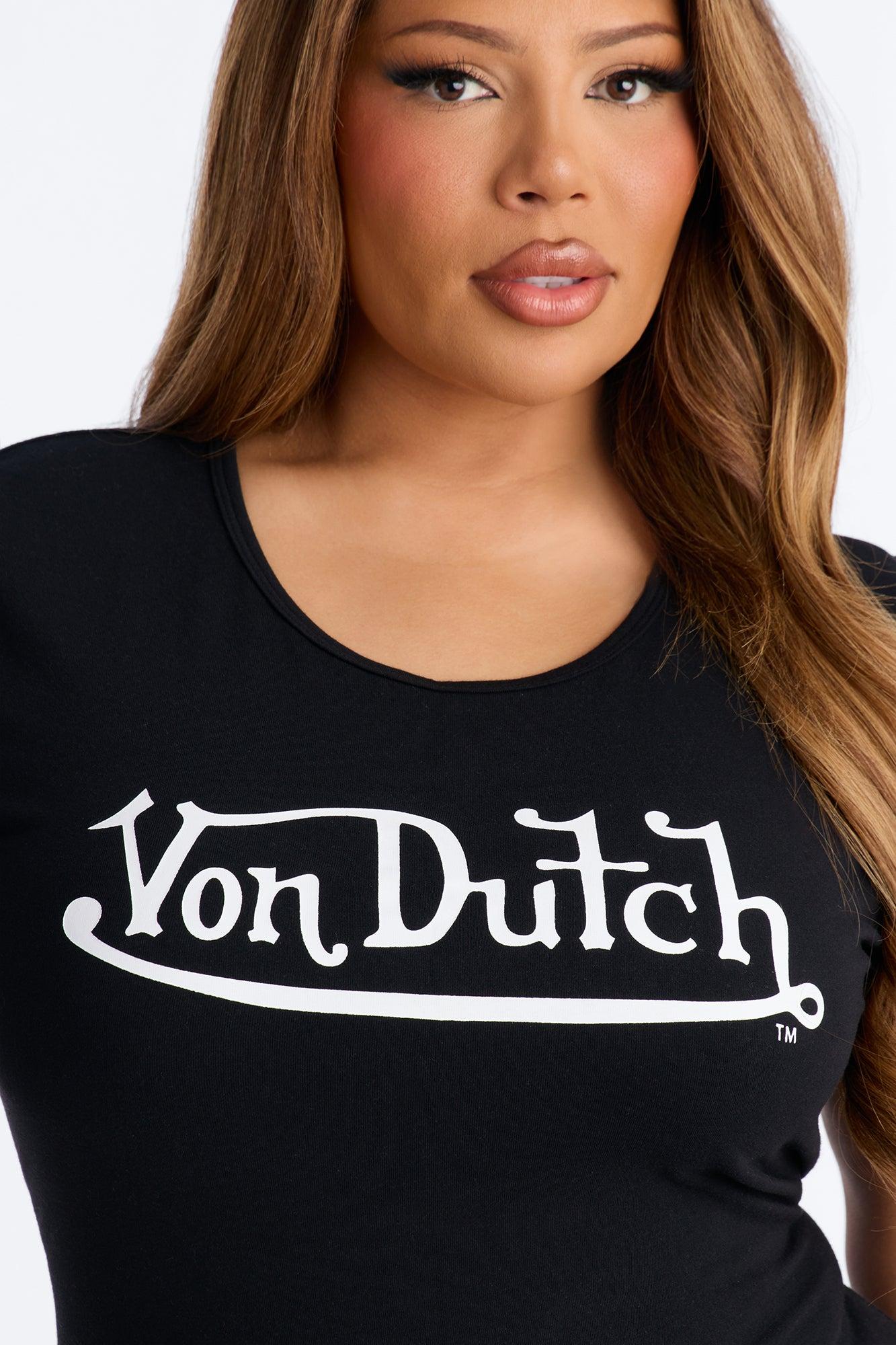 Von Dutch OG T Shirt Mini Dress - Black/White Female Product Image