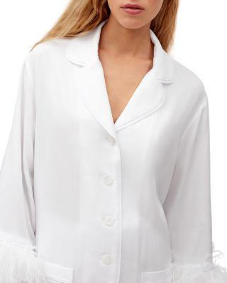 Feather Trim Pajama Set - Exclusive Product Image