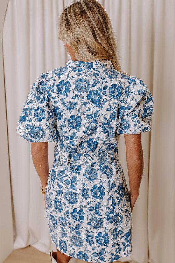 Chateau Chic Floral Button Down Mini Dress Product Image