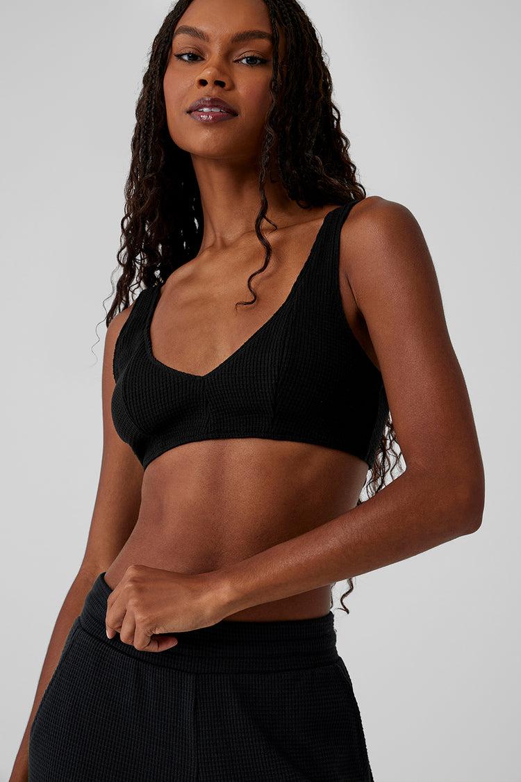 Waffle Weekend Escape Bra - Black Product Image