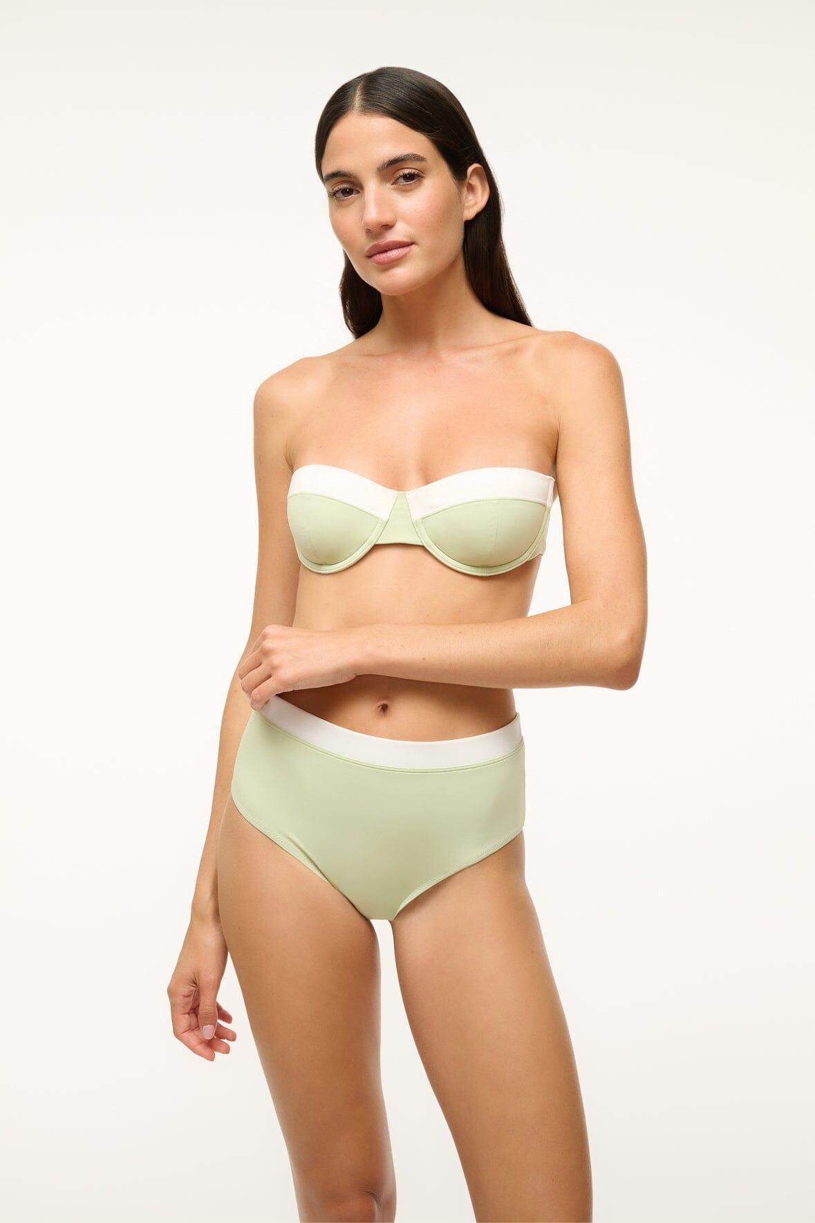 JO BALCONETTE BIKINI TOP | PALE JADE WHITE Product Image