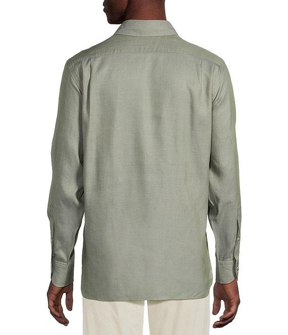 Cremieux Blue Label Solid Twill Long Sleeve Woven Shirt Product Image
