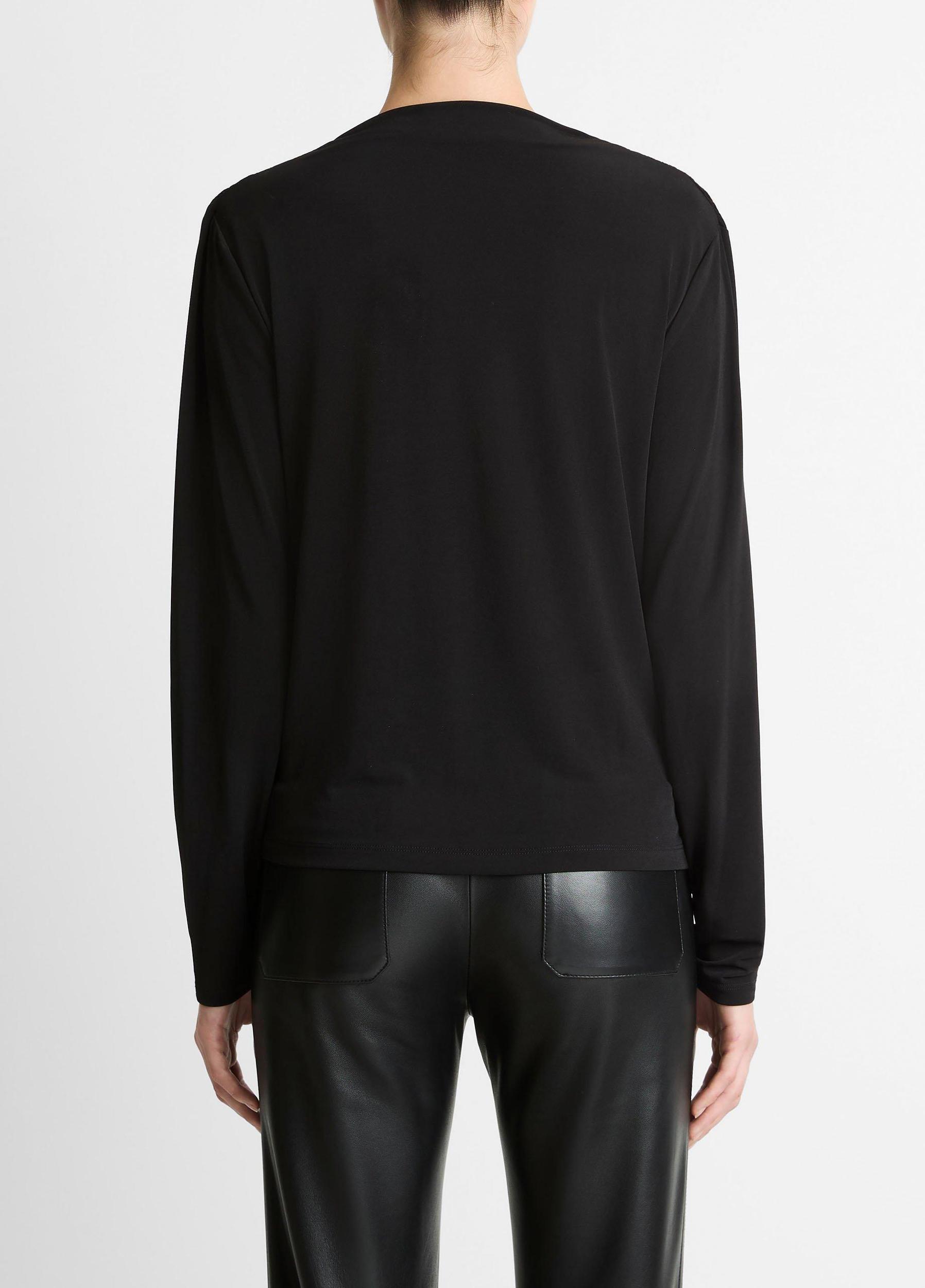 Matte Jersey Cowl-Neck Top Product Image