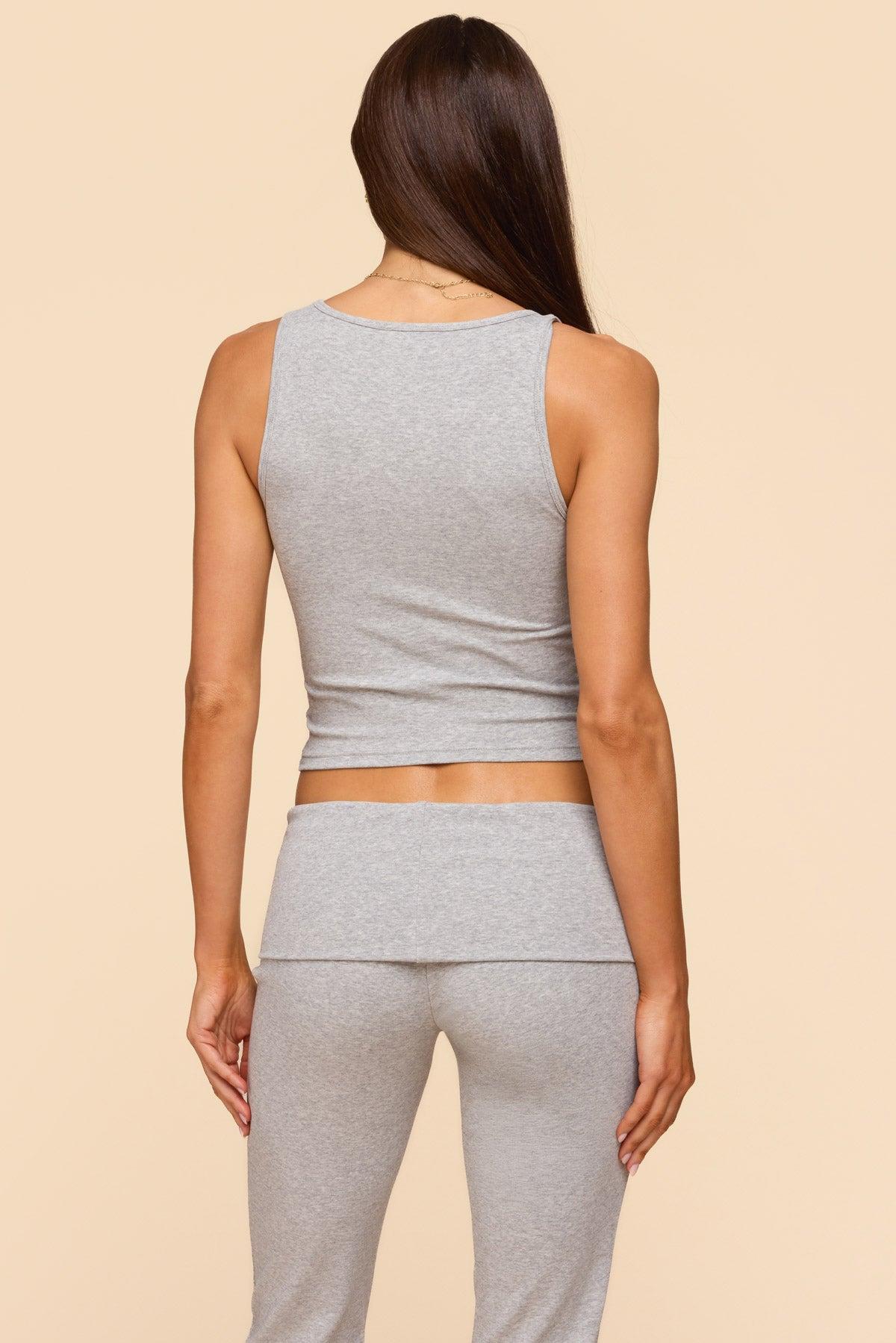 Linda Ribbed Scoop Neck Tank Top Product Image