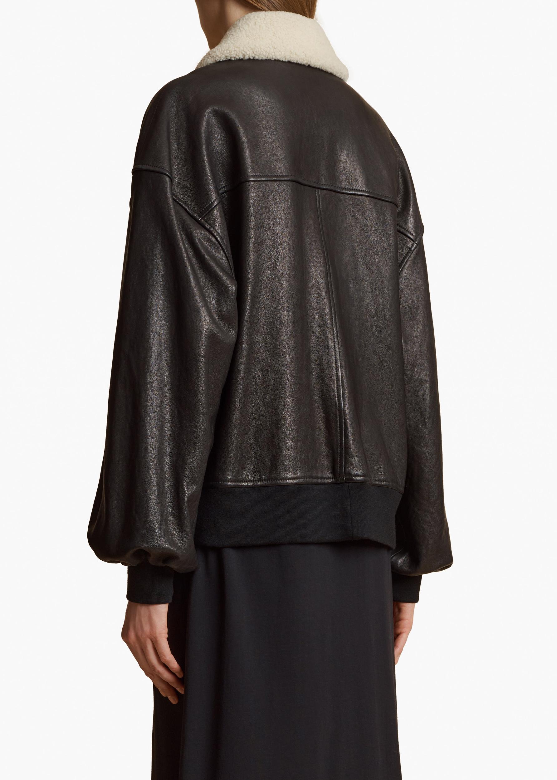 Shellar Jacket in Black Leather Product Image