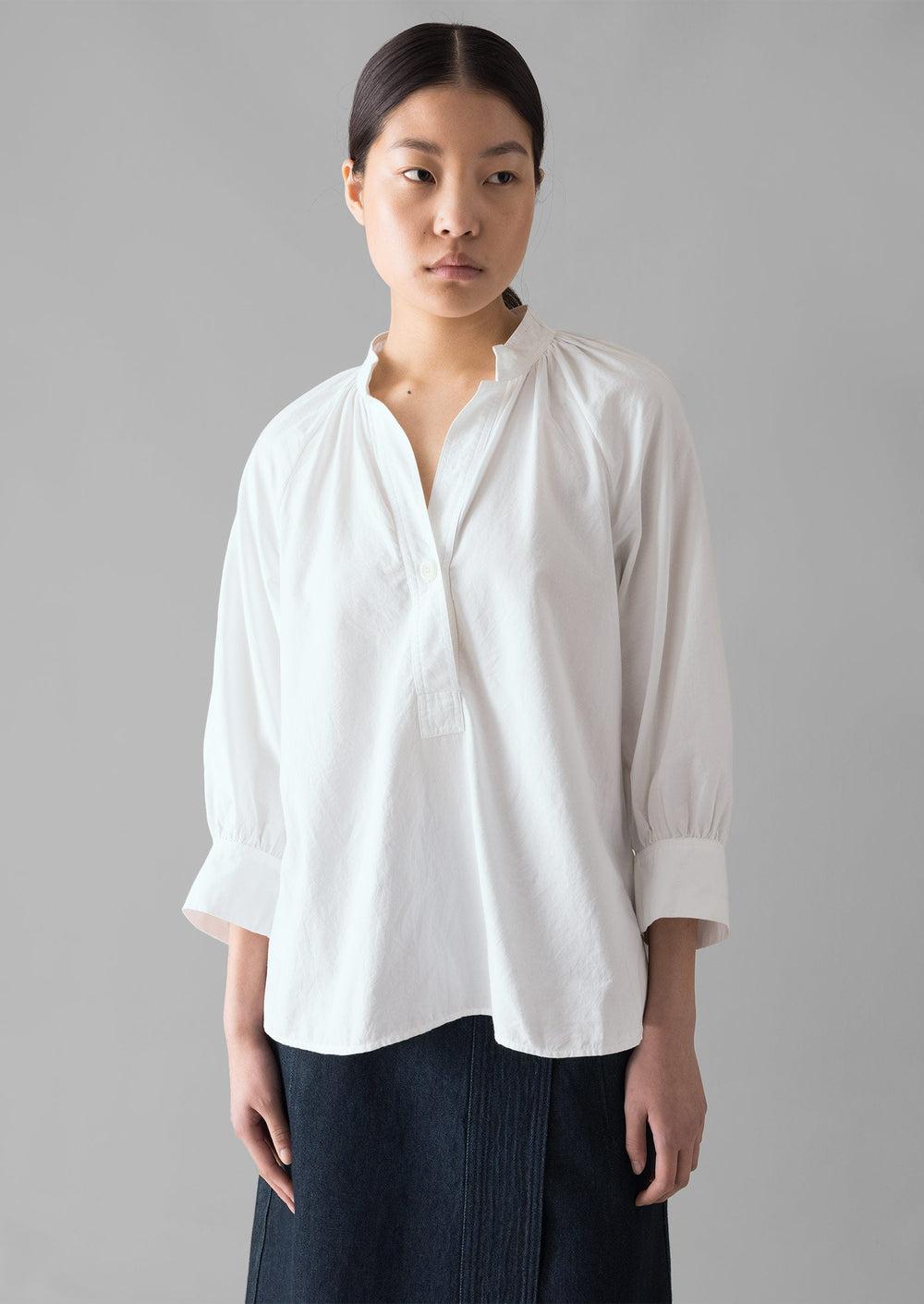 Catrin Cotton Oxford Easy Shirt | White Product Image