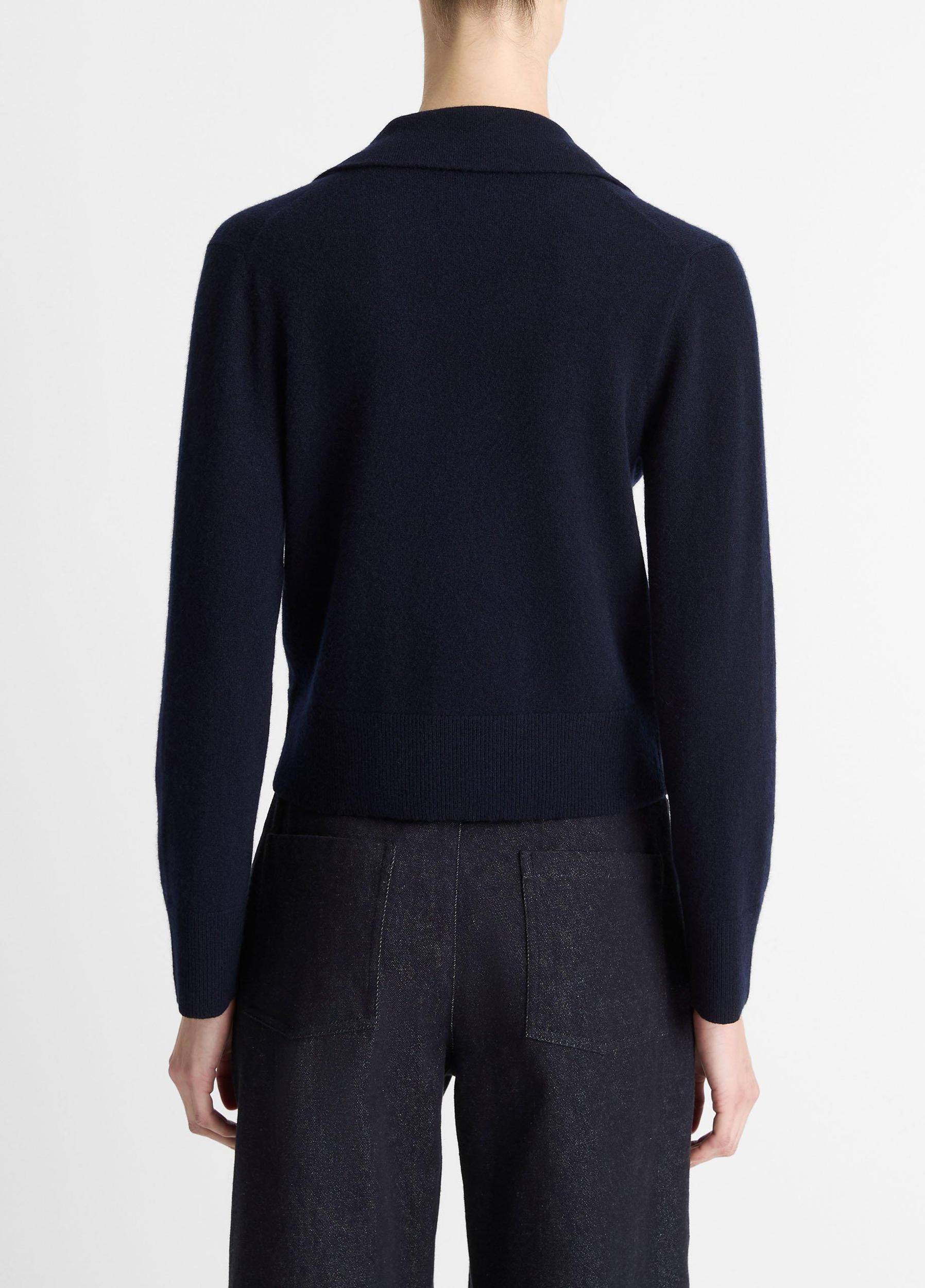 Wool & Cashmere-Blend Lapel Cardigan Product Image