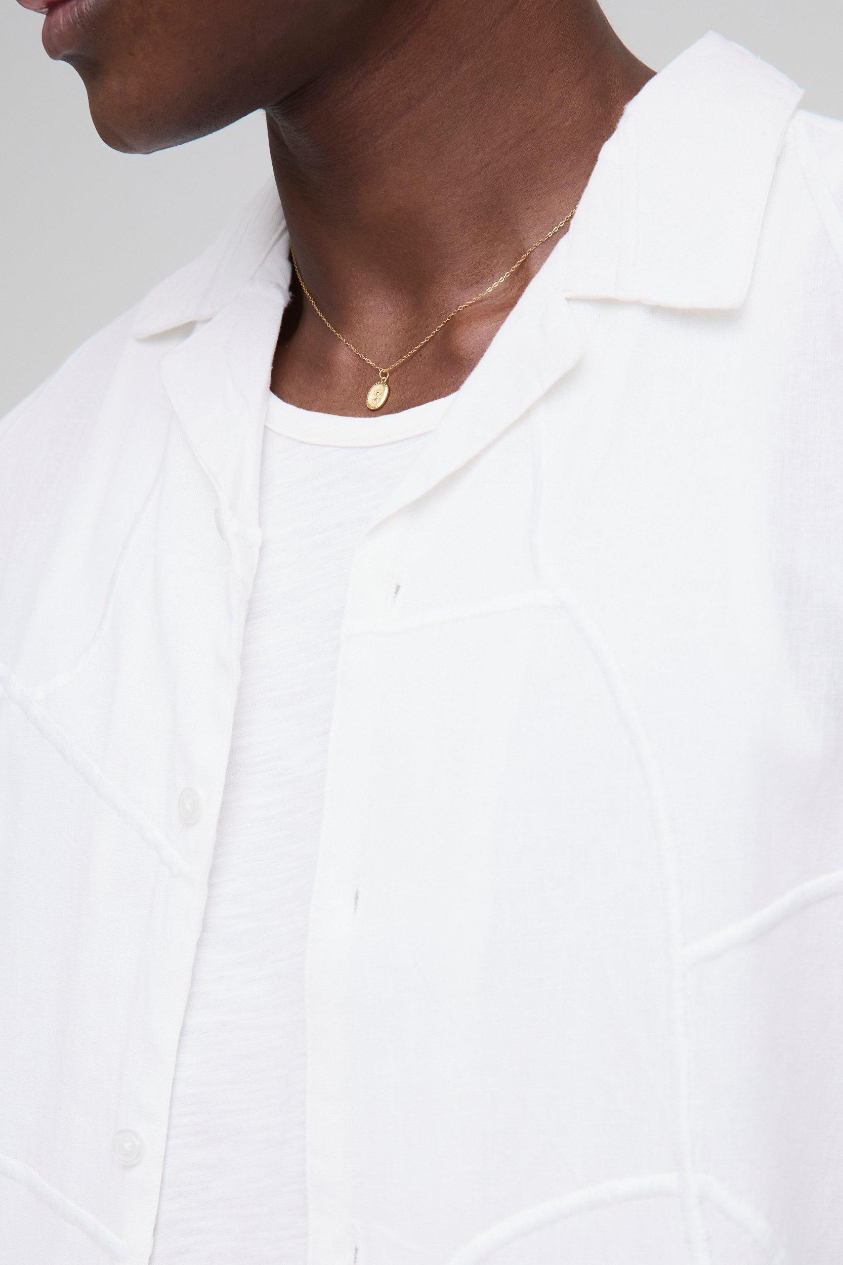 Regular Abstract Embroidery Revere Shirt | boohooMAN USA Product Image